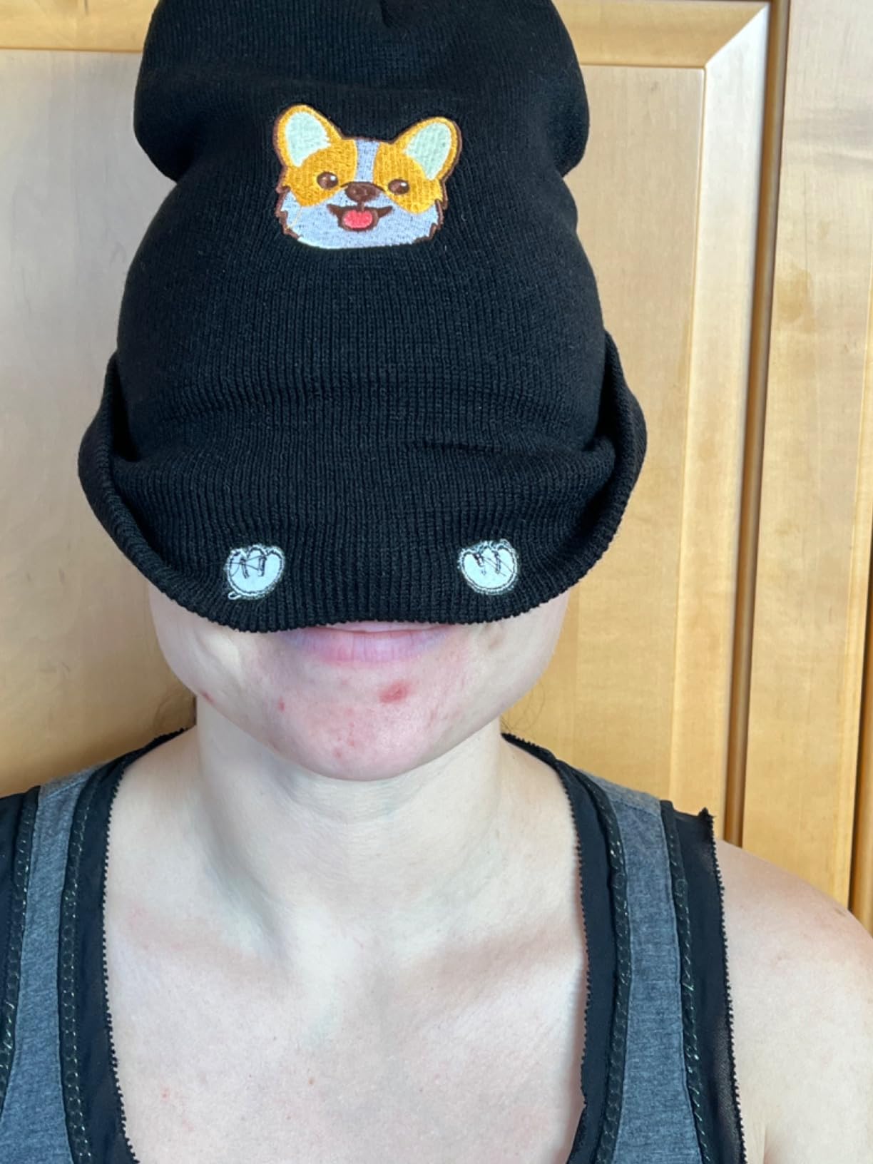 Corgi Dog Hat Beanie for Corgi Lovers Corgi Dog Mother Dad Cute Stuff Decor Women Men - Customer Photo 2