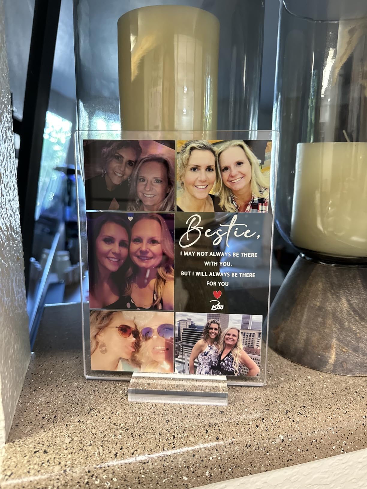 Personalized Best Friend Birthday Gifts For Women, Unique Friendship Gifts, Custom Acrylic Night Light Friend Picture Frame With Photo Name, Long Distance BFF Sister Bestie Christmas Gift - Customer Photo 1