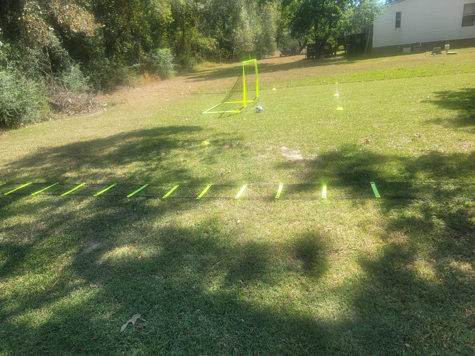 Kids Soccer Goals for Backyard Set of 2-6x4 ft Portable Pop Up Soccer Nets Training Equipment with Soccer Ball, Ladder, Cones - Customer Photo 1