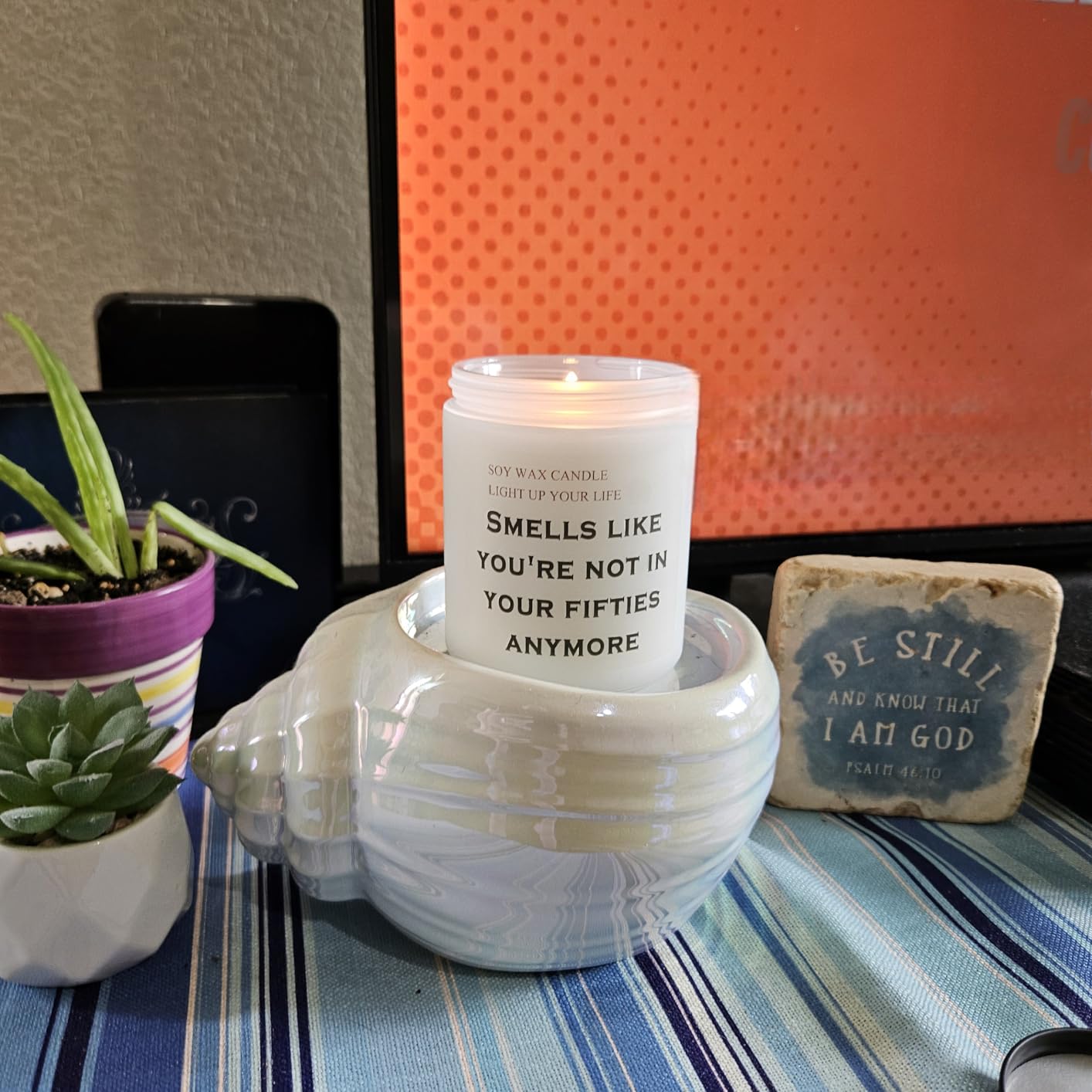 Homsolver 60th Birthday Gifts for Women Men, Happy 60th Birthday Decorations Candles Gift for Her Him, Funny 60 Years Old Ideas- Lavender Scented Candle - Customer Photo 1