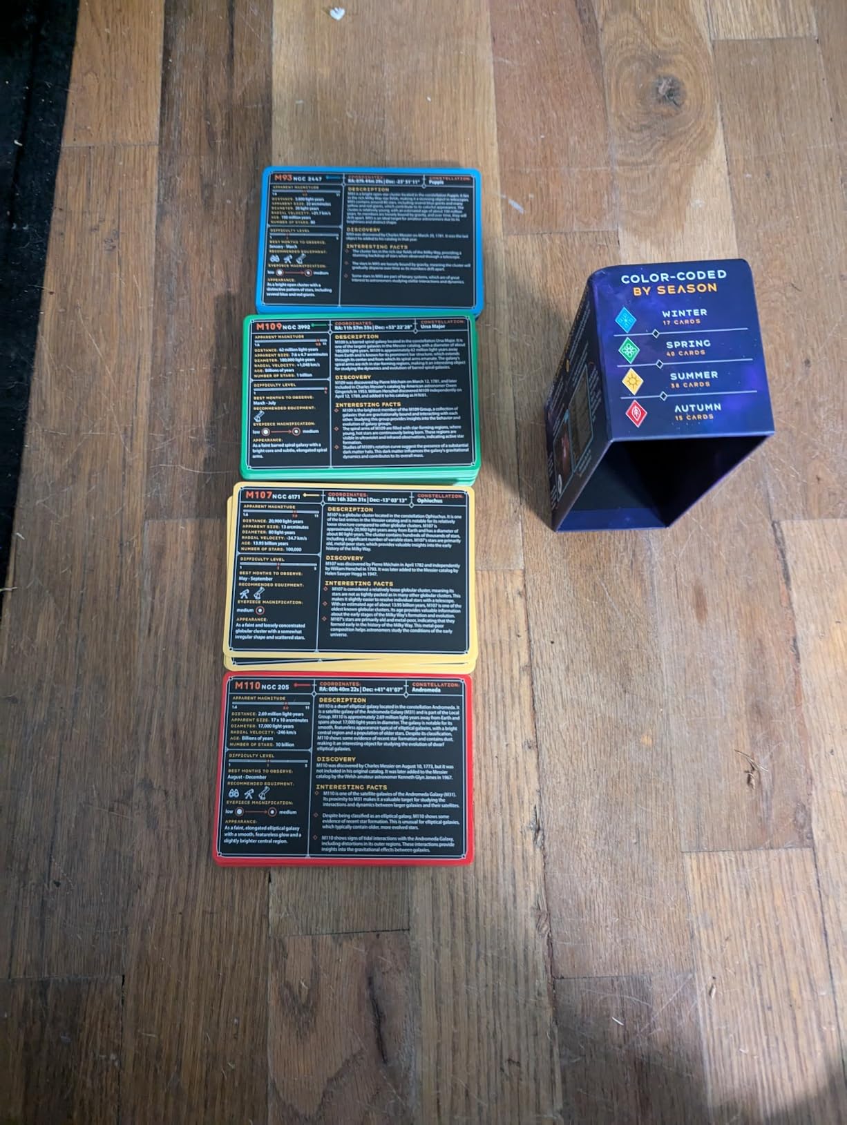 Stargazing Cards - Messier Catalog | Night Sky Exploration Kit for Telescopes & Binoculars | Flashcards with Star Charts, Astrophotography & Facts | Perfect Astronomy & Space Gift for Kids & Adults - Customer Photo 2