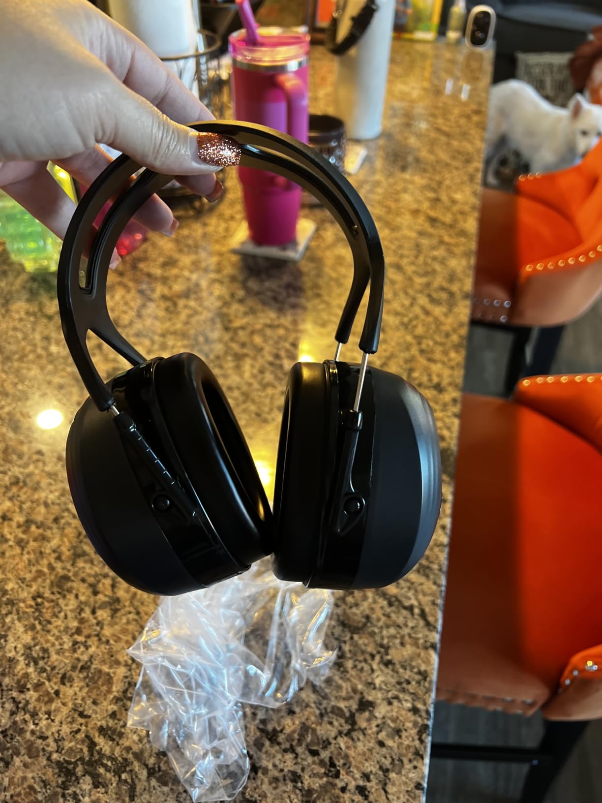 ProCase Extra Large SNR 37dB Noise Cancelling Headphones, NRR 30dB Hearing Protection Ear Muffs for Adults Noise Reduction, Wide Size Adjustment and Comfortable -Black - Customer Photo 1