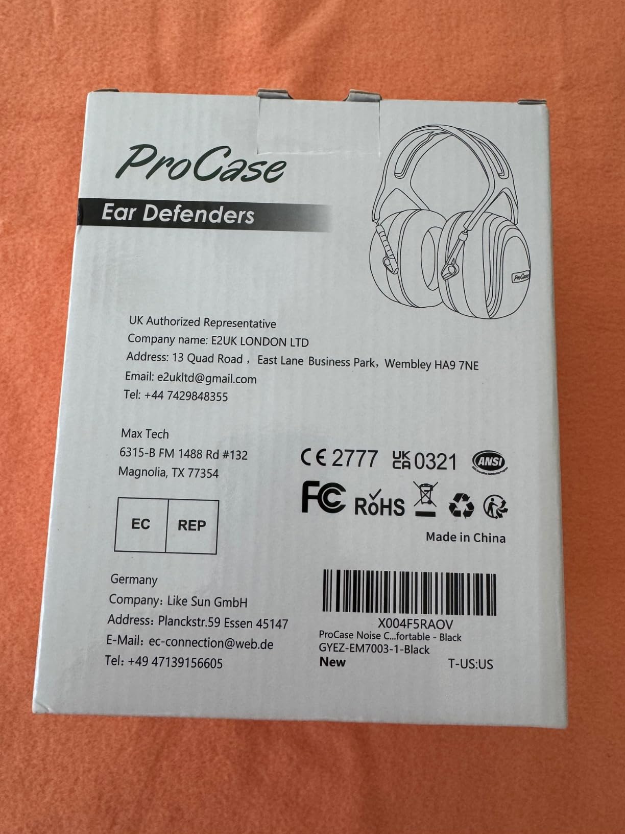 ProCase Extra Large SNR 37dB Noise Cancelling Headphones, NRR 30dB Hearing Protection Ear Muffs for Adults Noise Reduction, Wide Size Adjustment and Comfortable -Black - Customer Photo 2