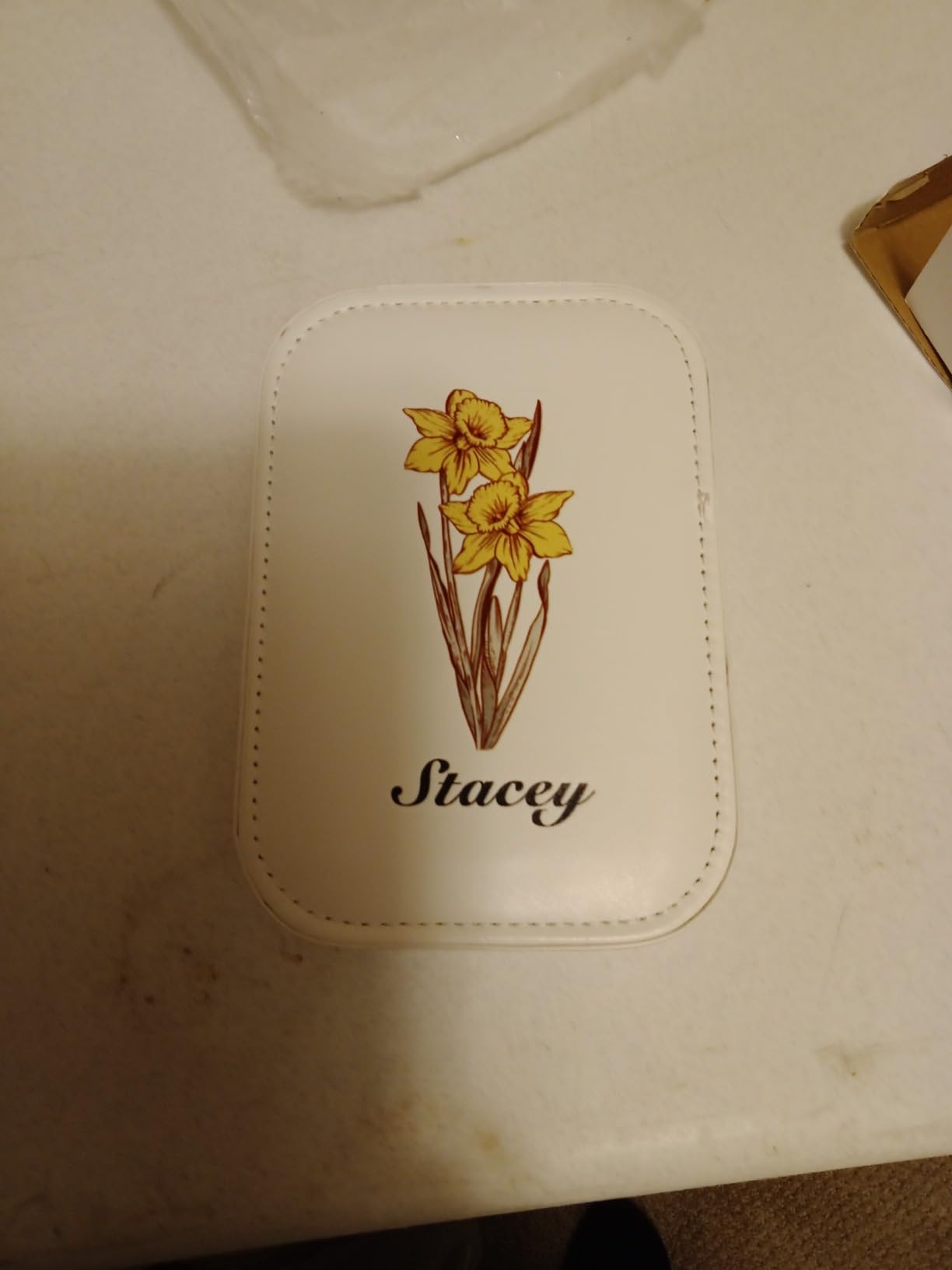 CALLIE Travel Jewelry Organizer - Personalized Birth Flower Leather Jewelry Case with Mirror, Birthday Gifts Mothers Day 2025 Graduation Wedding Christmas Gifts for Her - Customer Photo 1