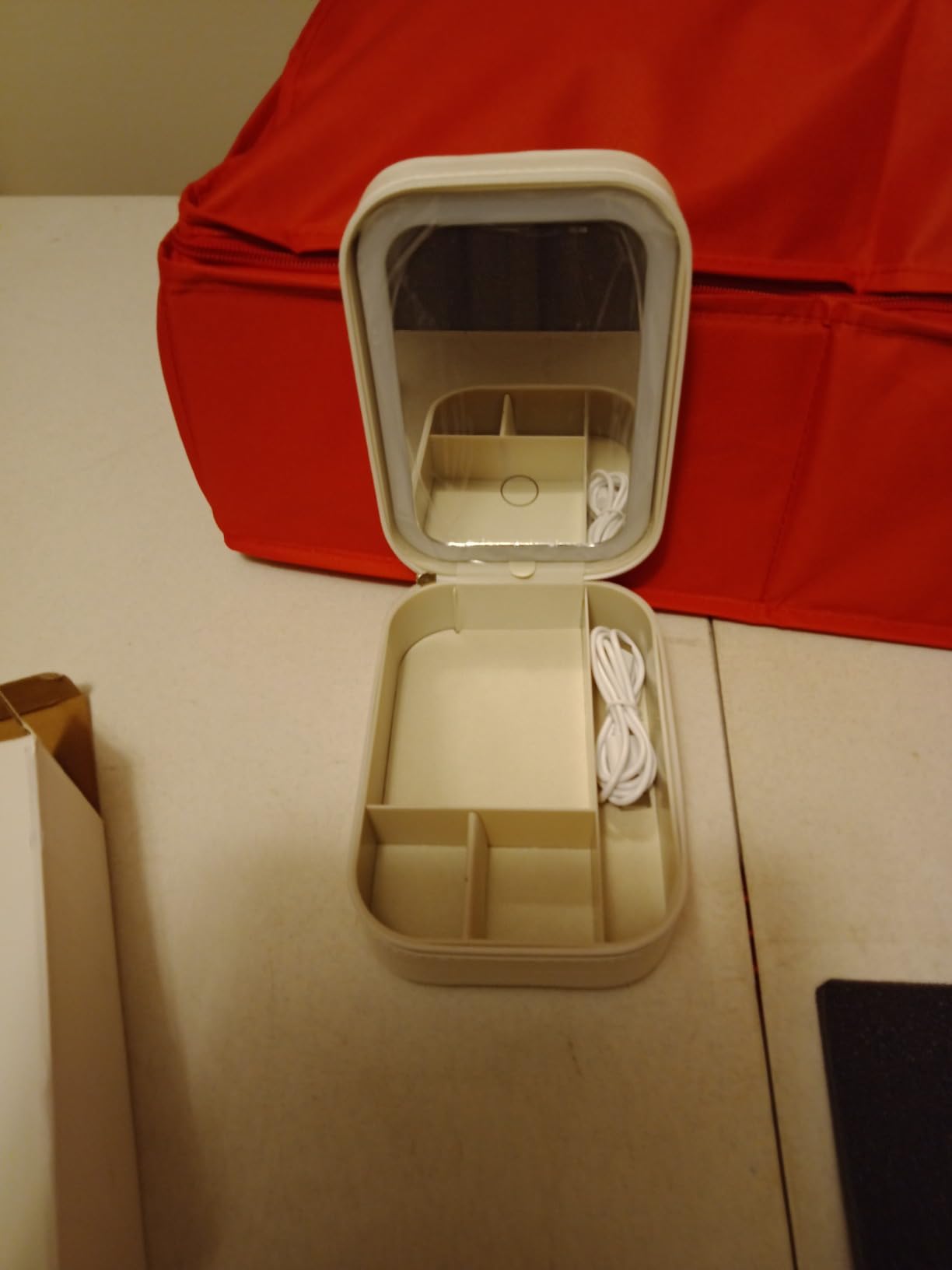 CALLIE Travel Jewelry Organizer - Personalized Birth Flower Leather Jewelry Case with Mirror, Birthday Gifts Mothers Day 2025 Graduation Wedding Christmas Gifts for Her - Customer Photo 2