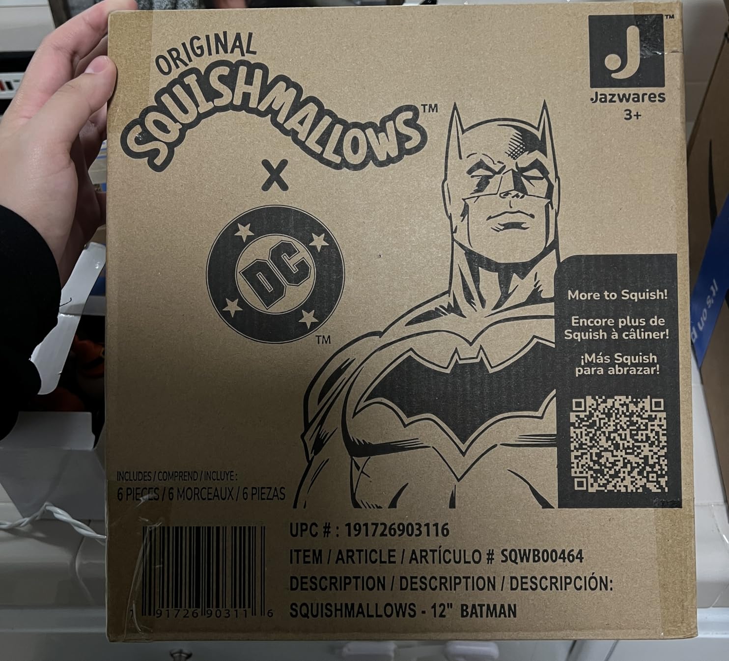 Squishmallows Original 12in DC Comics Batman Plush (Medium-Sized) Customer Review Squishmallows Original 12in DC Comics Batman Plush (Medium-Sized) - Customer Photo 3
