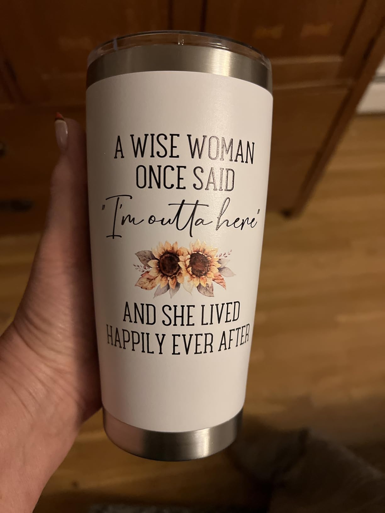 Retired 2025 Tumbler - Retirement Gifts For Women 2025 - A Wise Woman Once Said Stainless Steel Mug 20 Oz - Retirement Cup - Thank You Gifts for Coworkers, Nurse, Boss, Mom, Sister, Teacher - Customer Photo 2