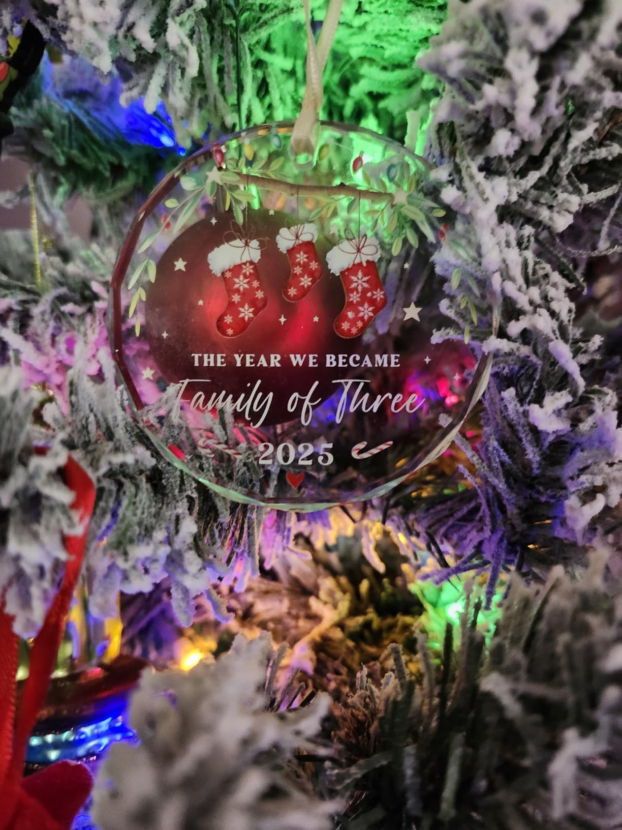 NewEleven Aunt Ornament Gifts from Niece, Nephew for Aunt, Auntie, Sister - Aunt Announcement, Promoted to Aunt, Best Aunt Ever Gift - Christmas Tree Decoration Ceramic Ornament - Customer Photo 1