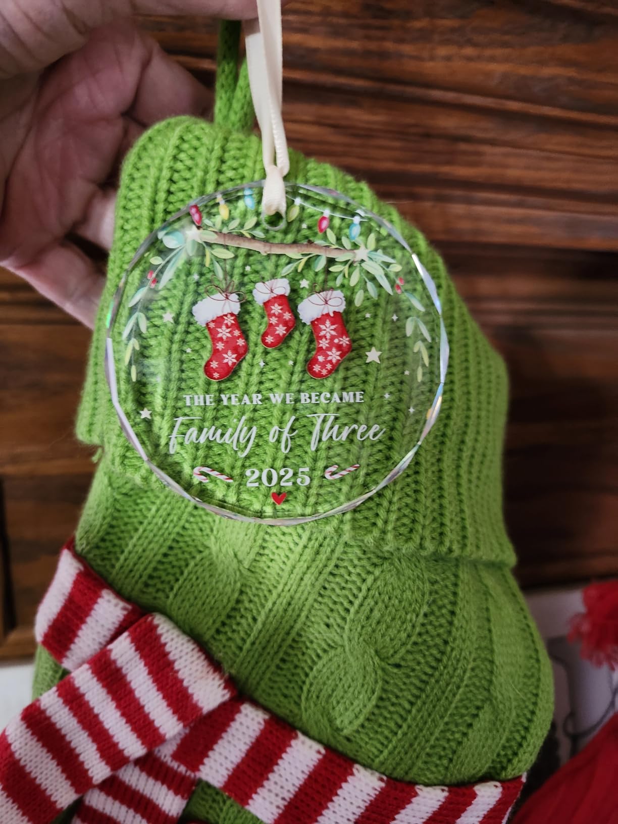 NewEleven Aunt Ornament Gifts from Niece, Nephew for Aunt, Auntie, Sister - Aunt Announcement, Promoted to Aunt, Best Aunt Ever Gift - Christmas Tree Decoration Ceramic Ornament - Customer Photo 2