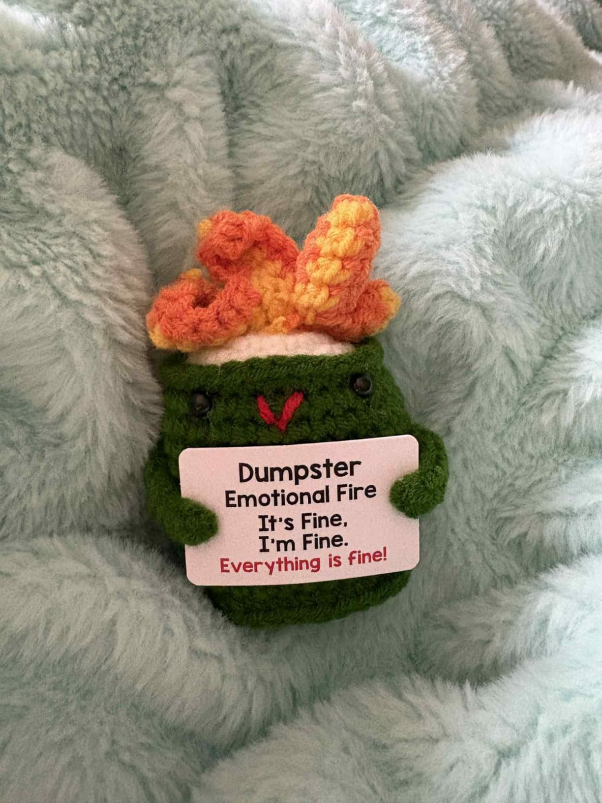 Positive Crochet Dumpster Emotional Fire Christmas Stocking Stuffers Thank You Birthday Retirement for Women Men Chaos Coordinator Office Funny Gag Boss Lady Gifts Going Away Farewell for Coworkers - Customer Photo 1