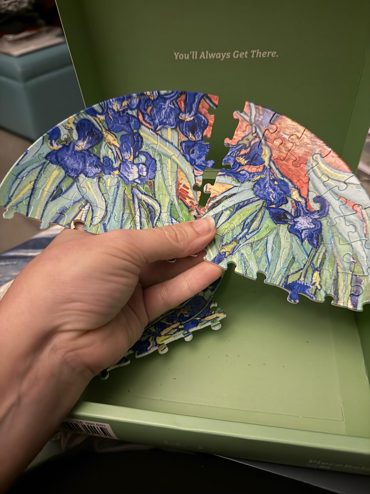 PieceRelax 3D Puzzle Plate 124 Pieces - Van Gogh - Irises - Jigsaw Puzzle for Adults, Decorative Plate with Durable Plastic Pieces, Ideal Gift for Home or Office Décor [PL1005] - Customer Photo 4