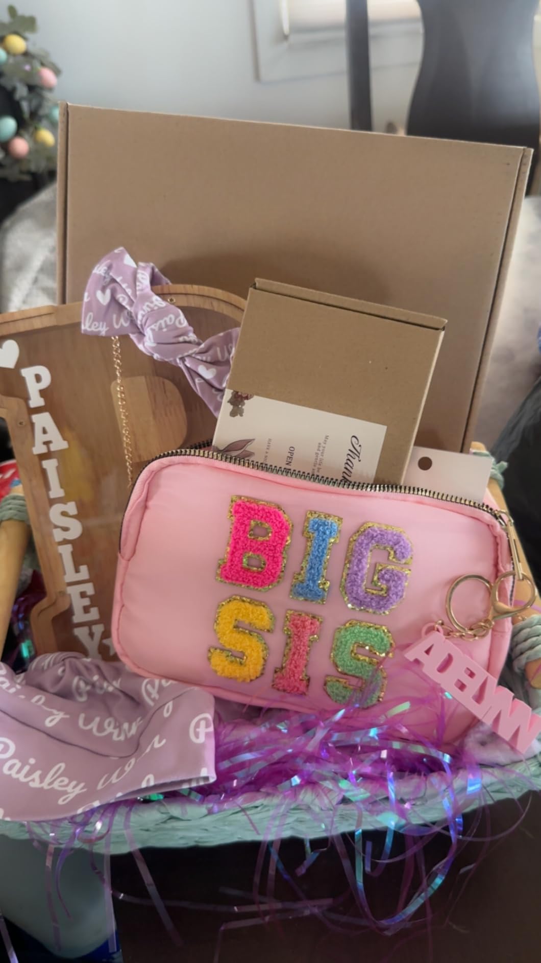 Big Sister Gifts For Girls, Big Sister Fanny Pack With Bracelet, Belt Bag For Girls Teens Kids, Personalized Christmas Birthday Gifts For Daughter Crossbody Bag Purse (BIG SIS-1, Pink) - Customer Photo 1