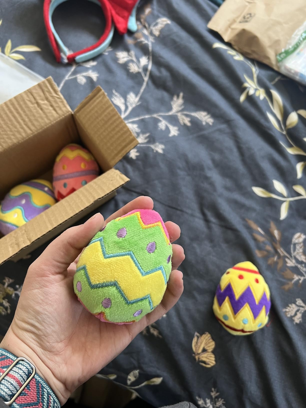 4 Pcs Easter Plush Eggs Basket Goodie Bags Stuffers Plushies Playset Basket Fillers Toys for Kids Girls Boys Easter Basket Stuffers Party Favor Gifts Customer Review 4 Pcs Easter Plush Eggs Basket Goodie Bags Stuffers Plushies Playset Basket Fillers Toys for Kids Girls Boys Easter Basket Stuffers Party Favor Gifts - Customer Photo 3