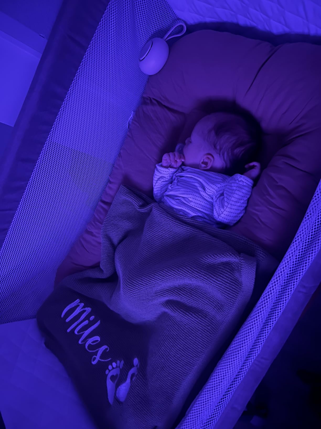 Portable Baby Sound Machine [White Noise for Babies Kids Adults][Timer Function][12 Soothing Sounds][Sleep Soother] 15 Hours Battery Life, Travel,Registry,Gifts,Shower,Clips on Baby Stroller - Customer Photo 2