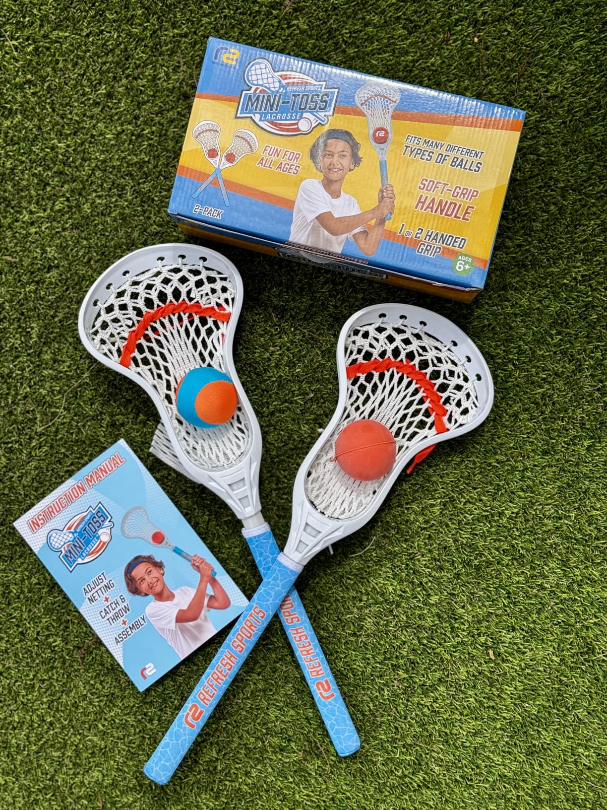 Mini Toss Lacrosse Set – The Ultimate Game for Boys & Girls - Best Gift for Kids, Teens or Adults - Comes with Lacrosse Ball & Water Skip Ball - Full Size Large Basket for Easier Catching & Throwing - Customer Photo 1