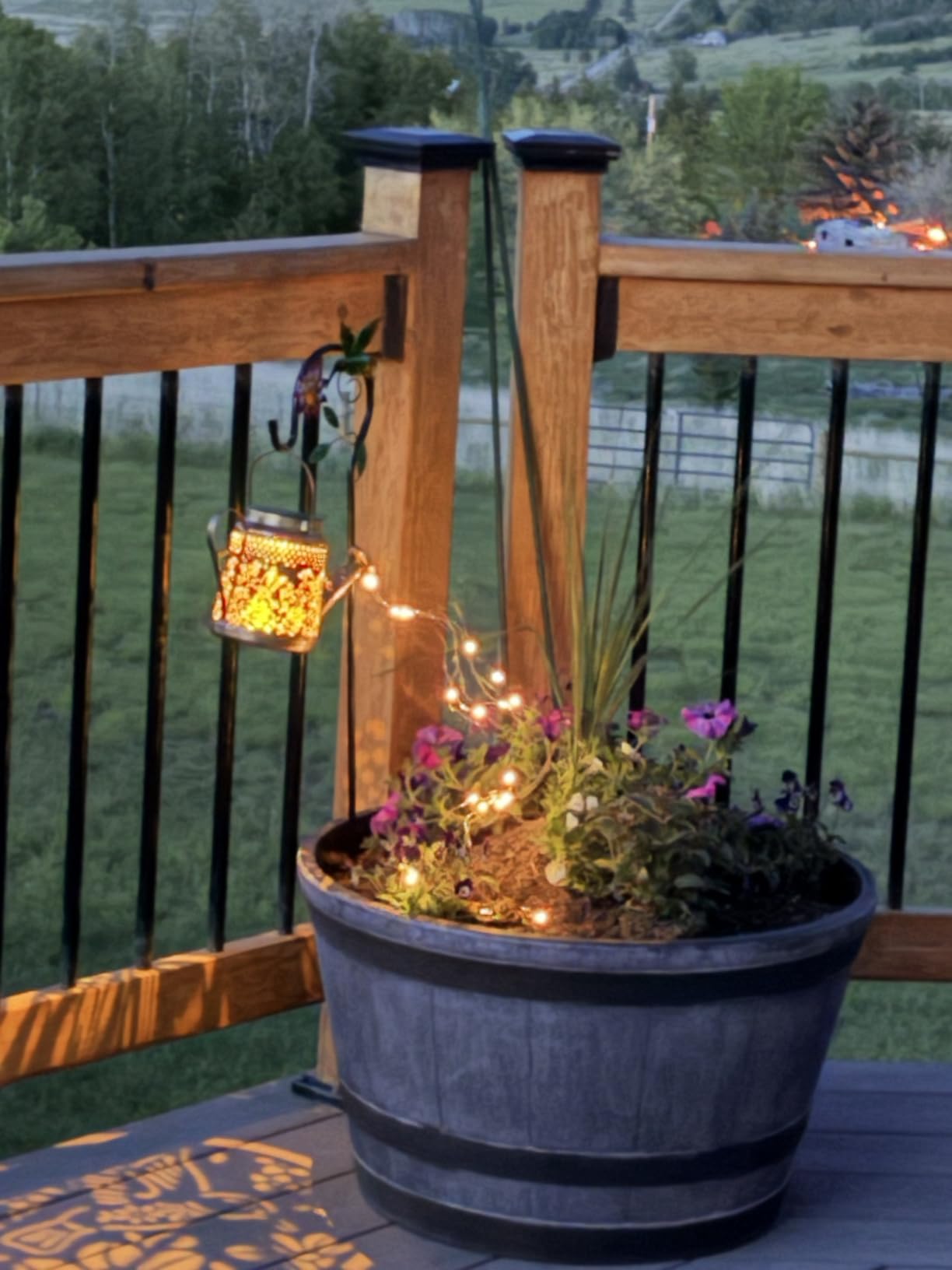 Solar Powered Dragonfly Watering Can Lights Waterproof Outdoor Garden Decor with Shepherd Hook, Hanging Patio Lights for Yard, Porch, Backyard Perfect Gardening & Birthday Gift for Women, Mom, Grandma Customer Review Solar Powered Dragonfly Watering Can Lights Waterproof Outdoor Garden Decor with Shepherd Hook, Hanging Patio Lights for Yard, Porch, Backyard Perfect Gardening & Birthday Gift for Women, Mom, Grandma - Customer Photo 1