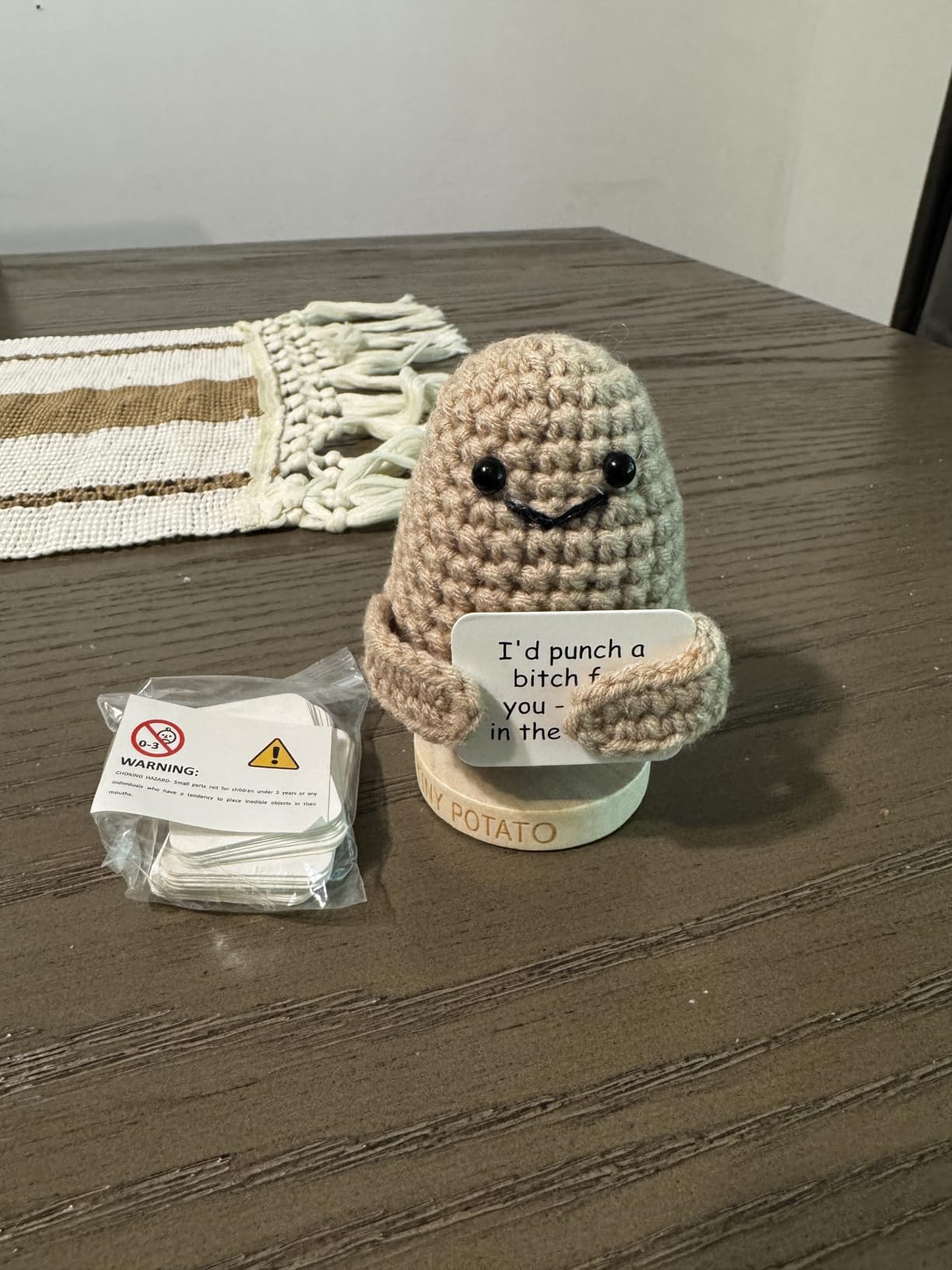 Funny Friendship Gift - Tiny Potato with 30 Sassy Messages for Women Friends Bestie BFF Bestfriend Coworkers - Best Friend Birthday Gifts for Women Men Her Him Sister Classmate - Positive Crochet - Customer Photo 2