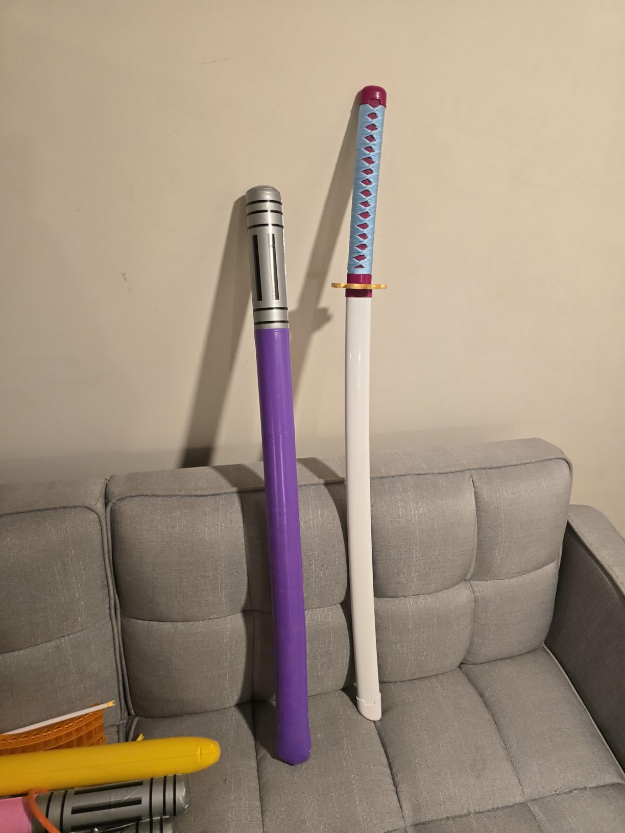 Bedwina Inflatable Light Sabers for Kids - (Pack of 12) 35-inch Neon Color Blow-Up Toy Saber Swords, Party Favors, Goodie Bags, Star Galaxy Theme Birthdays & Prize Toys Customer Review Bedwina Inflatable Light Sabers for Kids - (Pack of 12) 35-inch Neon Color Blow-Up Toy Saber Swords, Party Favors, Goodie Bags, Star Galaxy Theme Birthdays & Prize Toys - Customer Photo 2