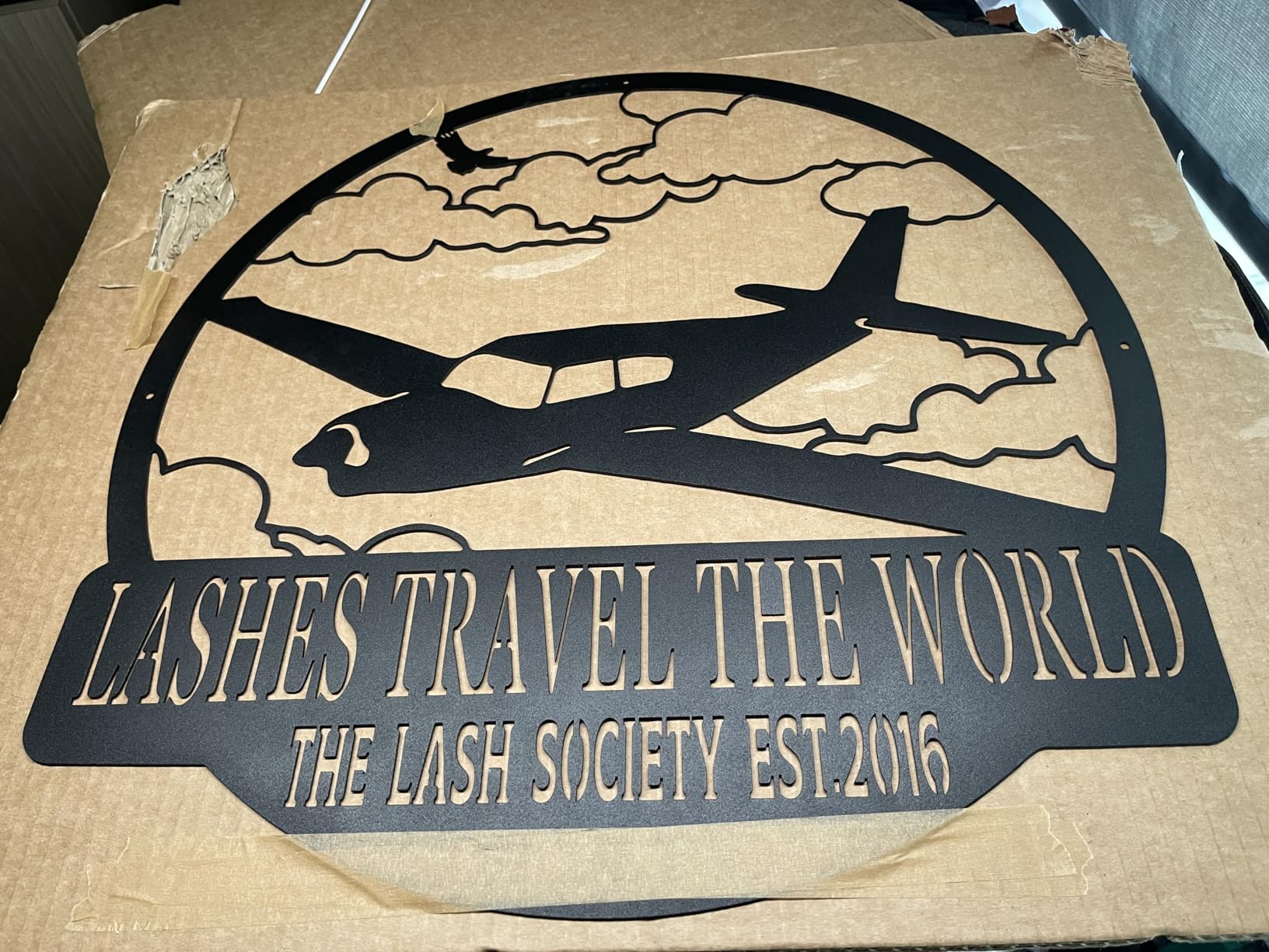 Personalized Metal Airplane Wall Art, Airplane Name Sign, Customized Pilot Name Sign, Airplane Hangar Sign Decor, Aviation Home Office Decor, Large Outdoor Decor, Pilot Gifts, Aircraft Lovers Gift - Customer Photo 1