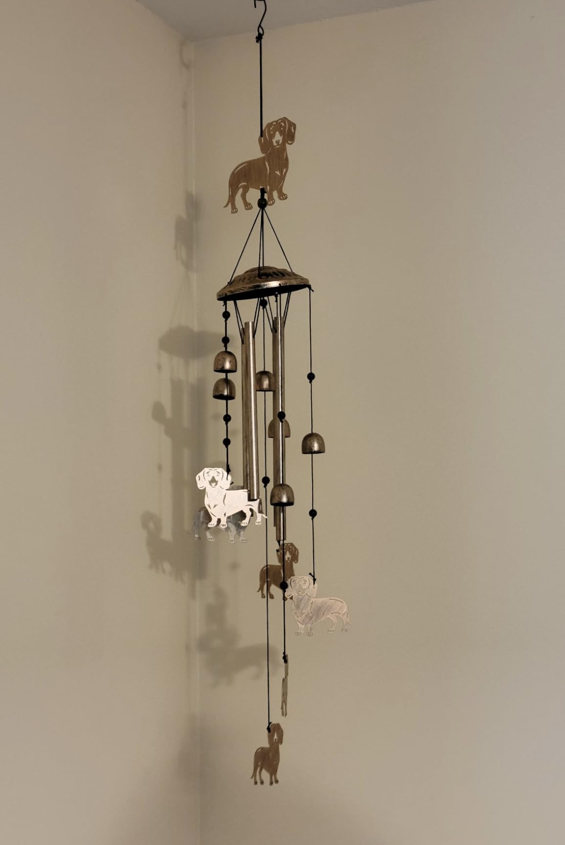 Corgi Wind Chimes for Outside, Metal Windchimes Outdoors, Corgi Gifts for Women/Men, Memorial/Birthday Gifts, Garden Decor for Outside, Patio or Yard, Durable Chimes for Outdoors - Customer Photo 2