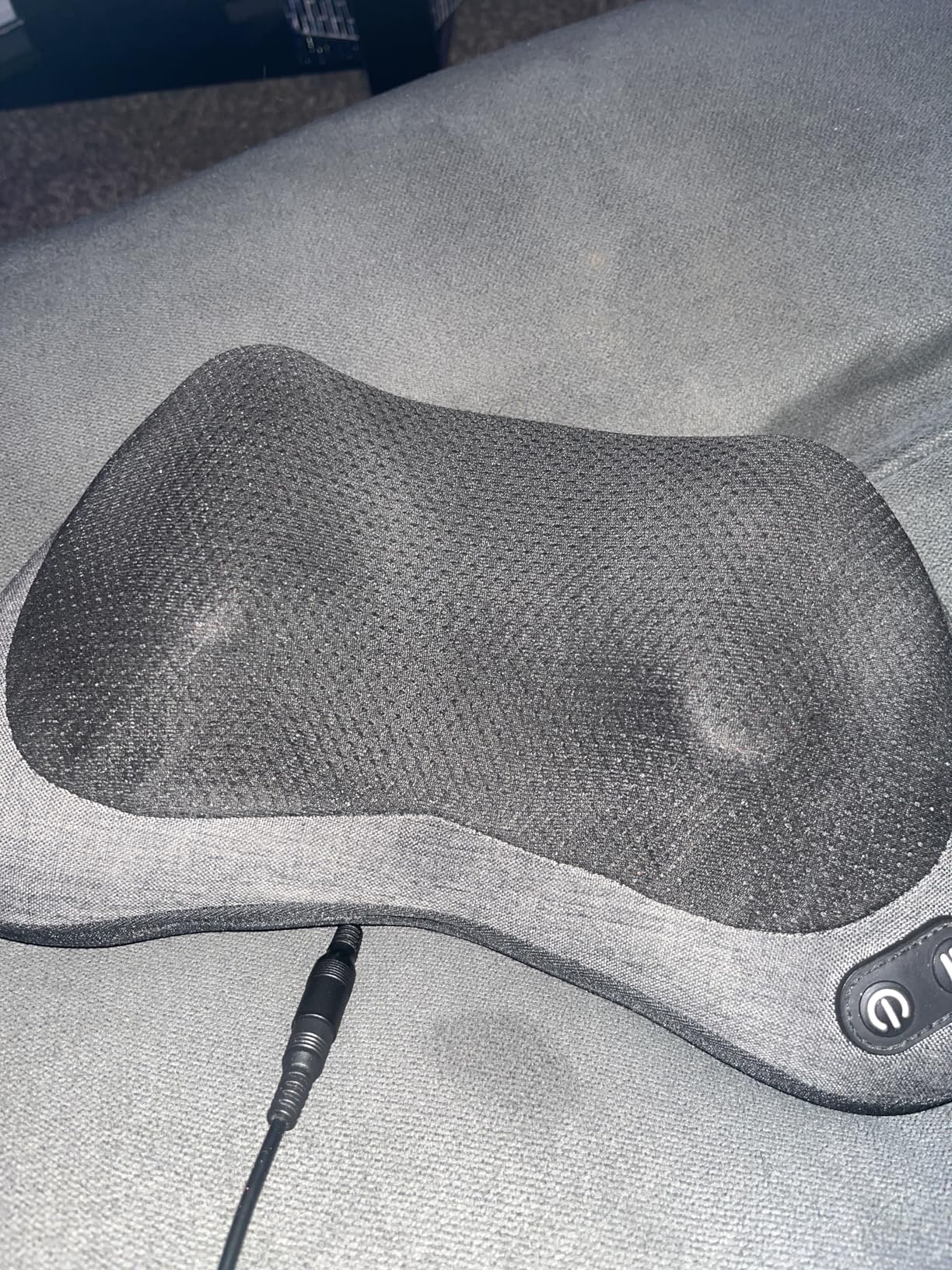 Shiatsu Neck and Back Massager with Heat - Deep Tissue Massage Pillow for Neck, Back & Shoulders Pain Relief, Ergonomic Design Electric Massager for Home, Car, Office Use, Gray - Customer Photo 1