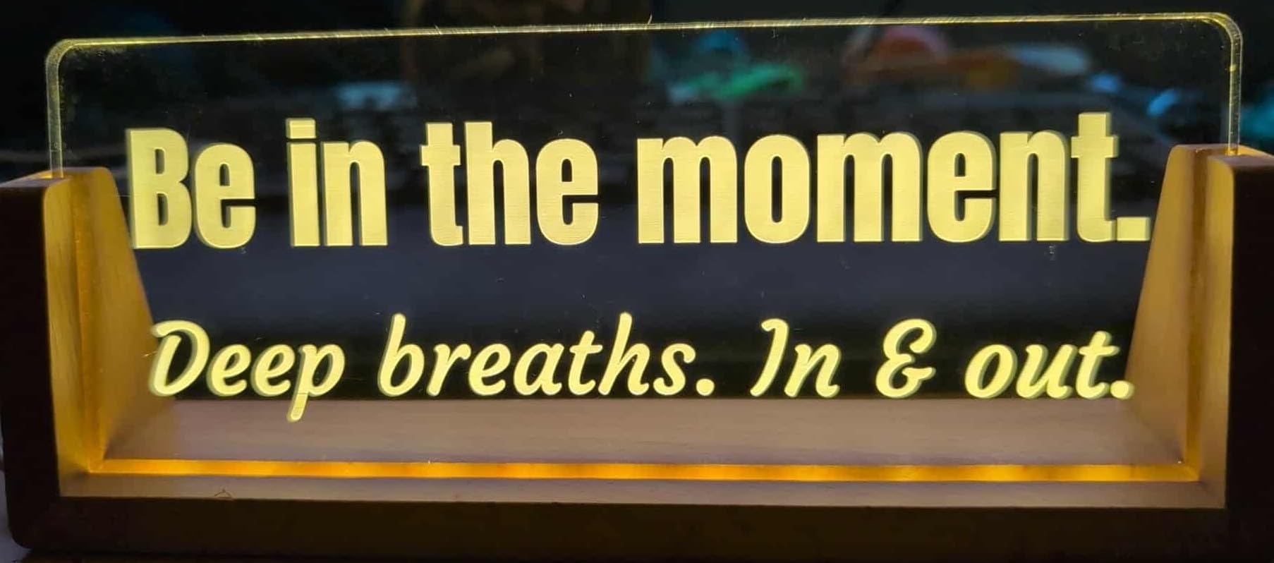 Custom Name Plate for Desk, Personalized Light Up Acrylic Desk Name Plate, Personalized Office Gifts for Boss Coworkers Teacher, Employee Appreciation GIfts, Office Decor for Women Men - Customer Photo 1