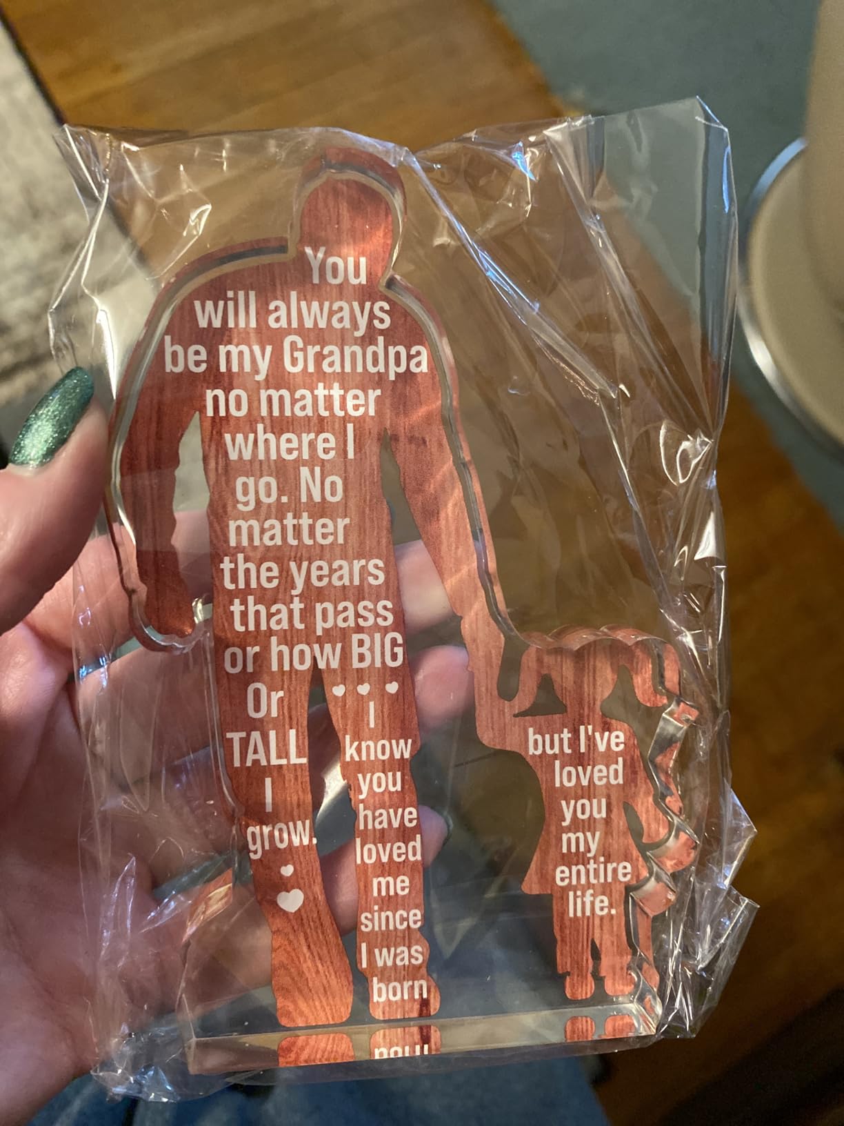 Grandpa Gifts from Granddaughter Grandpa Birthday Fathers Day Idea Gifts Best Grandpa Ever Gifts to My Great Grandpa Christmas Father's Day Grandparents Gifts Granddad Papa Plaque Sign - Customer Photo 2