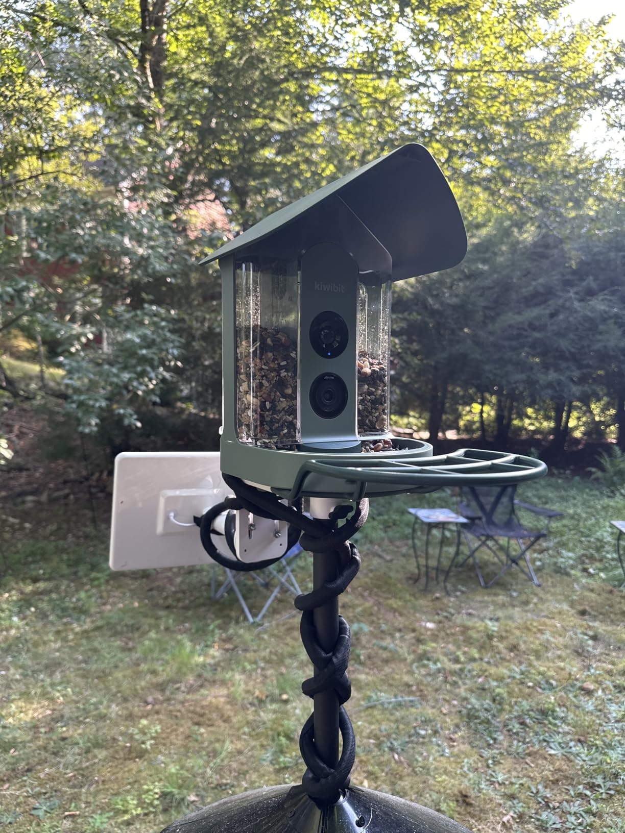 Beako™ Smart Bird Feeder with 4K Camera Solar Powered for Outdoors - UHD Live Stream for Birdwatching, AI Identification 10,000+ Bird Species, Real-Time Motion Detection, Ideal Gift for BirdLovers - Customer Photo 1