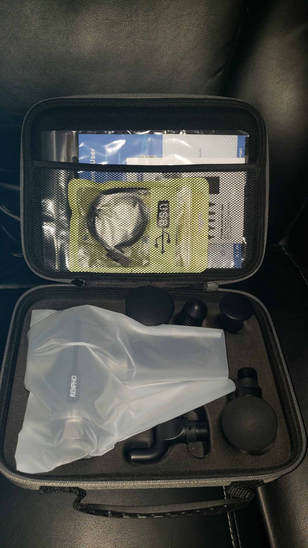 RENPHO Massage Gun Deep Tissue FSA Eligible, Christmas Birthday Gifts for Women Men, HSA Portable Percussion Muscle Massager with Bluetooth, Handheld Device for Back and Neck, Carry Case Customer Review RENPHO Massage Gun Deep Tissue FSA Eligible, Christmas Birthday Gifts for Women Men, HSA Portable Percussion Muscle Massager with Bluetooth, Handheld Device for Back and Neck, Carry Case - Customer Photo 2