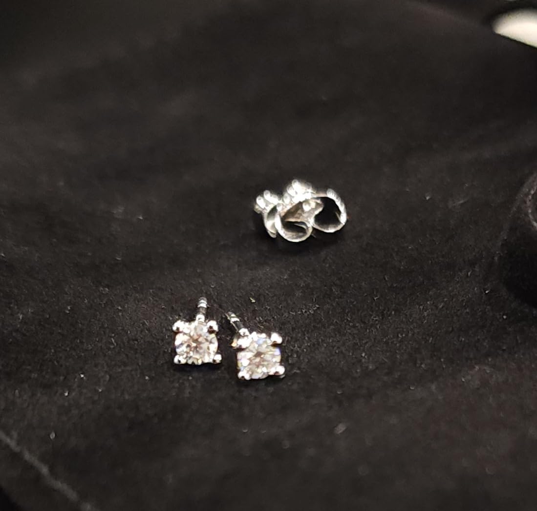 1CT T.W. Moissanite Earrings | GRA Certified D/VVS1 Lab Diamond | 18K Gold Plated | Mother's Day Birthday Gifts for Mom and Wife with Gift Box - Customer Photo 1