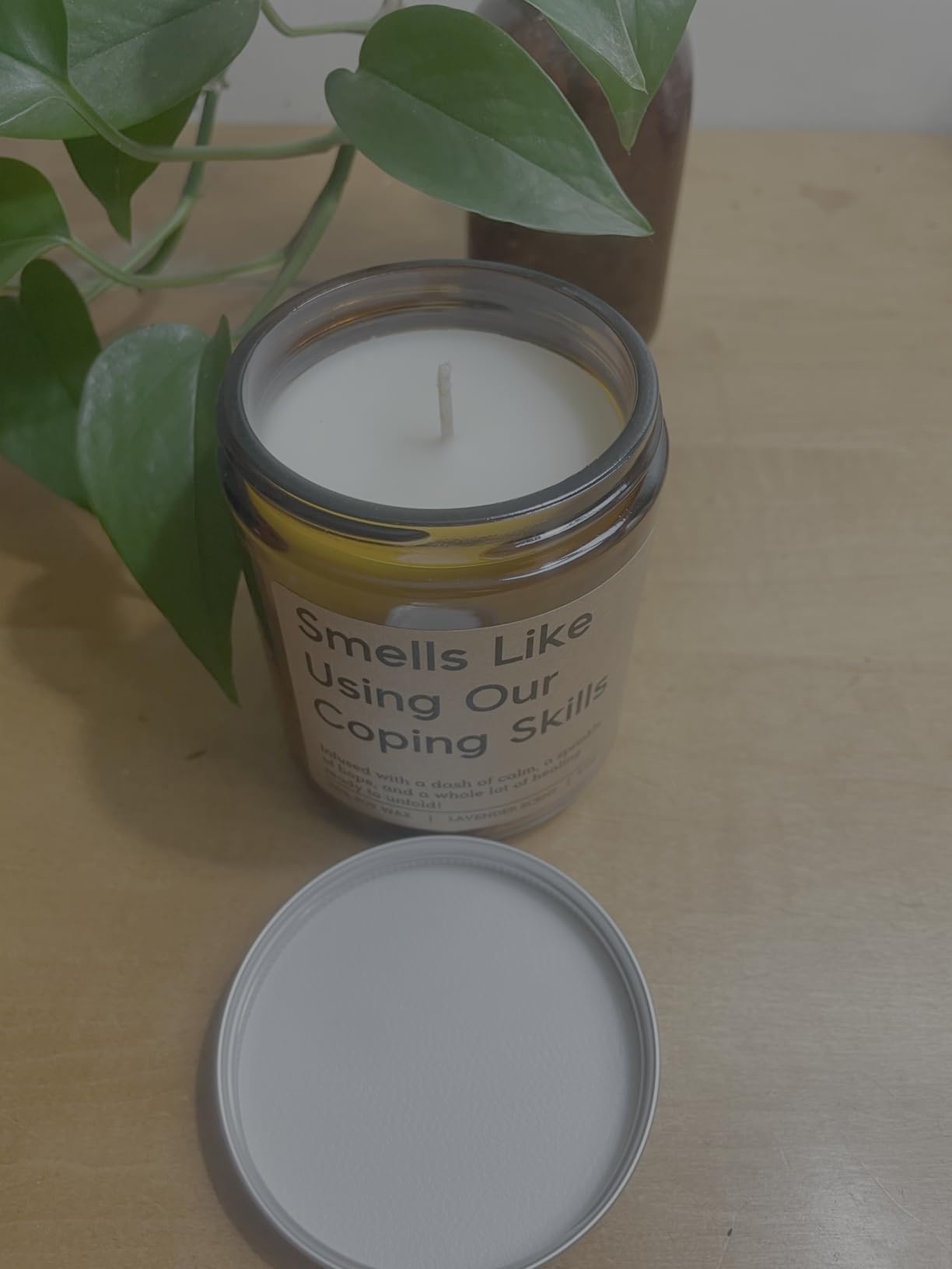 LEADO Funny Coping Skills Candle, Therapist Gifts - Mental Health, Graduation, Psychology, Christmas Gifts for Therapists, Social Worker, School Counselor, Psychologist, Women - Therapy Office Decor - Customer Photo 2