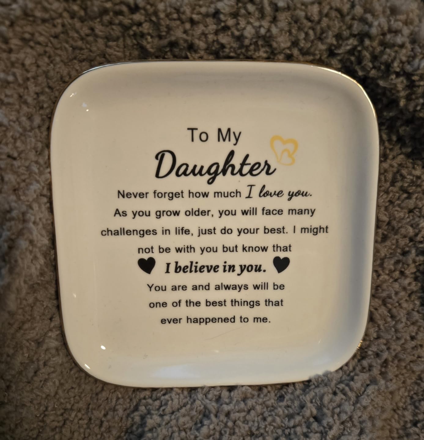 COZITED Bonus Mom Gifts for Step Mom Ring Dish Jewelry Tray for Mother in Law Birthday Mothers Day Valentine's Christmas Stepmom Gift, Thank You for Loving Me As Your Own Mother in Law Wedding Gifts - Customer Photo 2