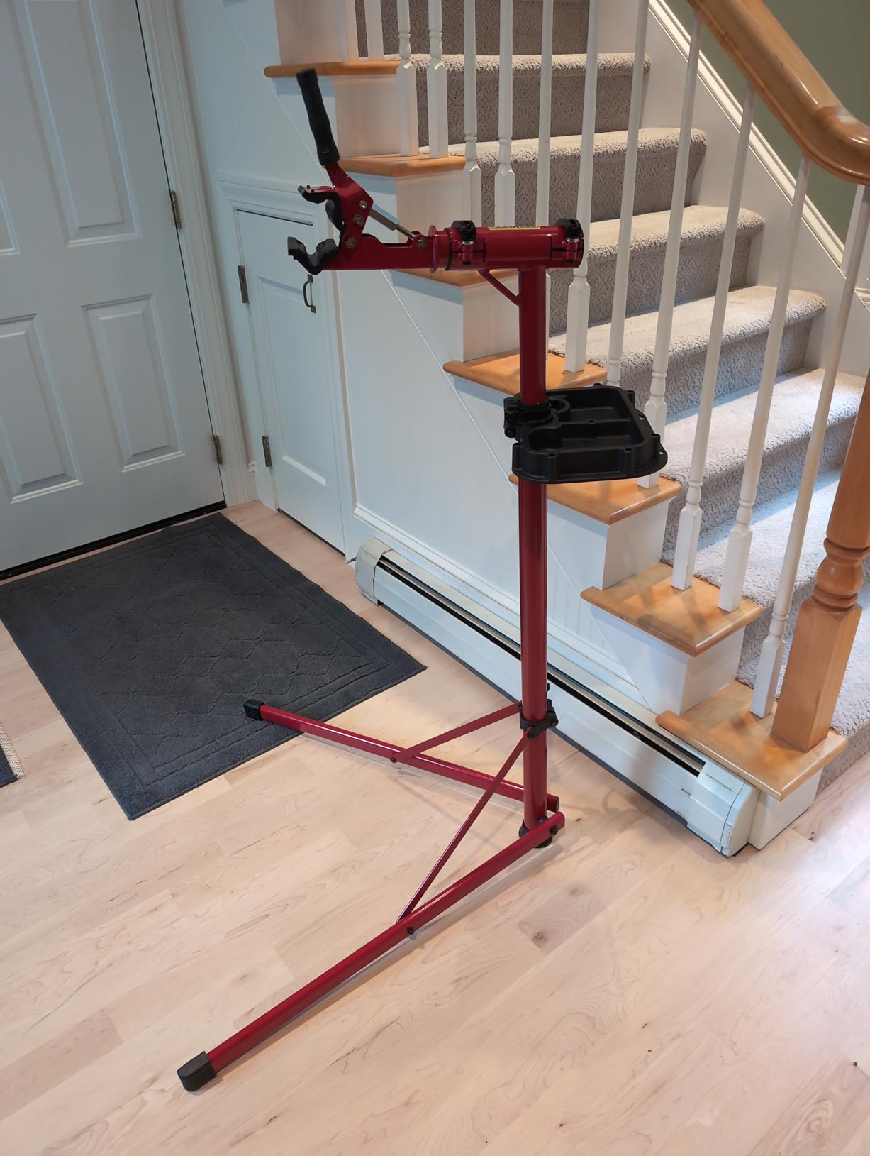 Upgraded Bike Repair Stand Max 176 lbs, Heavy Duty Bicycle Repair Stand, Portable Aluminum E Bike Stand Manintenance Workstand for Any Bike, Heavy E-Bike, Mountain Bike and Road Bike, Red - Customer Photo 1