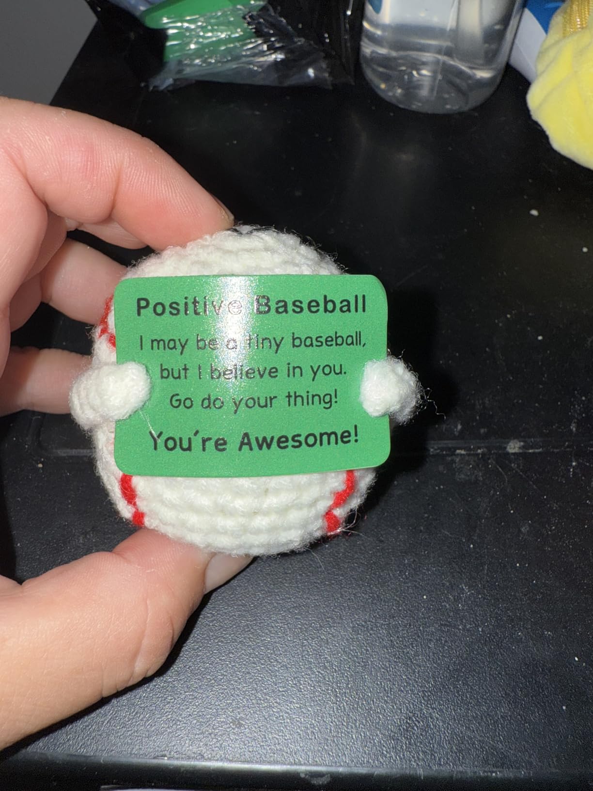 Funny Crochet Mini Basketball Gift for Basketball Lovers,Birthday Gifts for Men Women Basketballs Players Emotional Support Crochet - Customer Photo 2