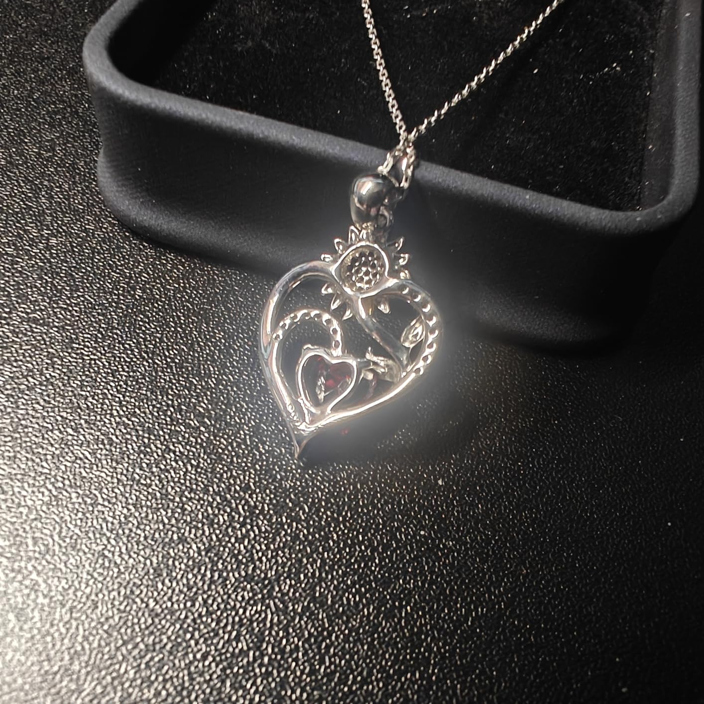 Iefil Sunflower Gifts for Women, Sunflower Necklace, Anniversary Birthday Gifts for Her, You Are My Sunshine Necklaces, August Peridot Jewelry, Heart Pendant Birthstone Necklace for Women Wife Mom - Customer Photo 1