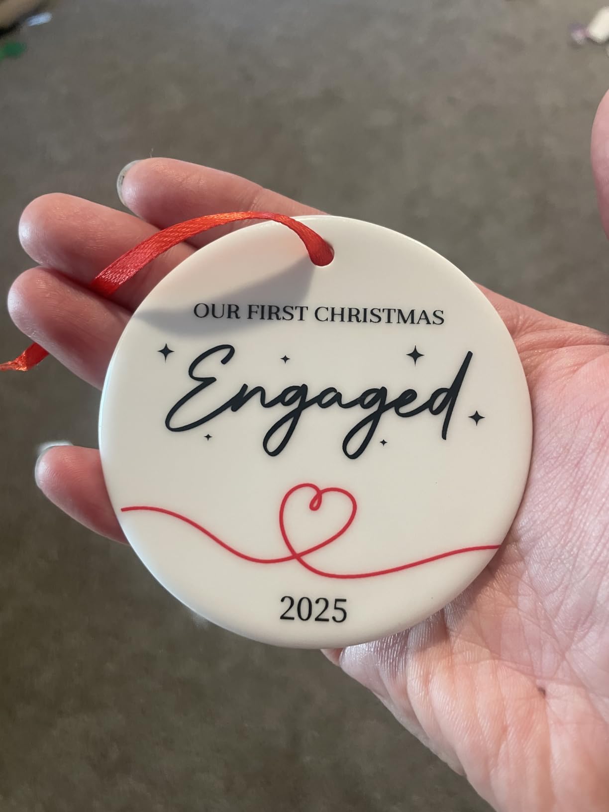 Merry Christmas from Our House to Yours Ornament 3 Inch, Good Neighbors Ornament, Neighbor Christmas Ornaments, for Neighbour, Merry Xmas Neighbour Gift Idea - Customer Photo 1