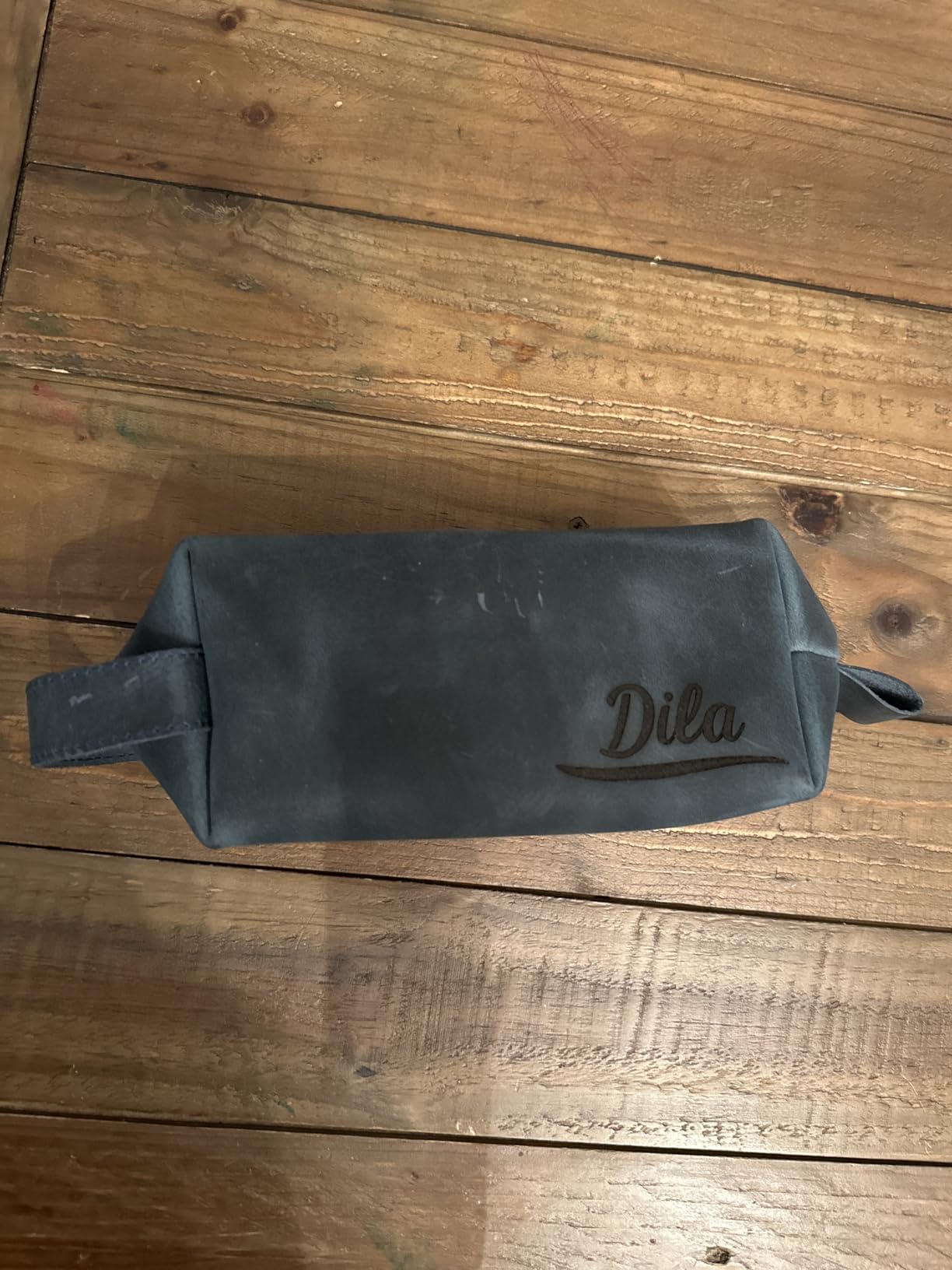 Personalized Leather Toiletry Bag for Men - Handmade Custom Engraved Dopp Kit, Gift for Dad, Husband, Birthdays & Anniversaries, Groomsmen Gifts, Travel Size Bag, Gifts for Him - Customer Photo 2