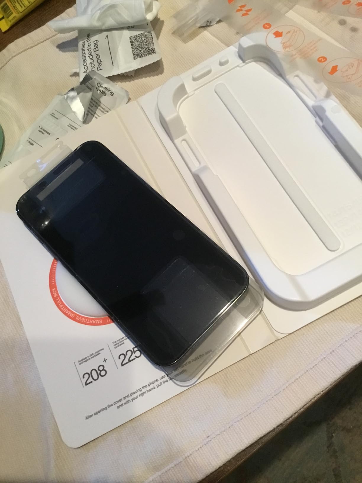 SMARTDEVIL 2 Pack for iPhone 16 Plus Privacy Screen Protector, Military Grade Shatterproof, 9H Hardness, Anti-Spy Tempered Glass, Fast & Easy Instlltion, Case Friendly - Customer Photo 1