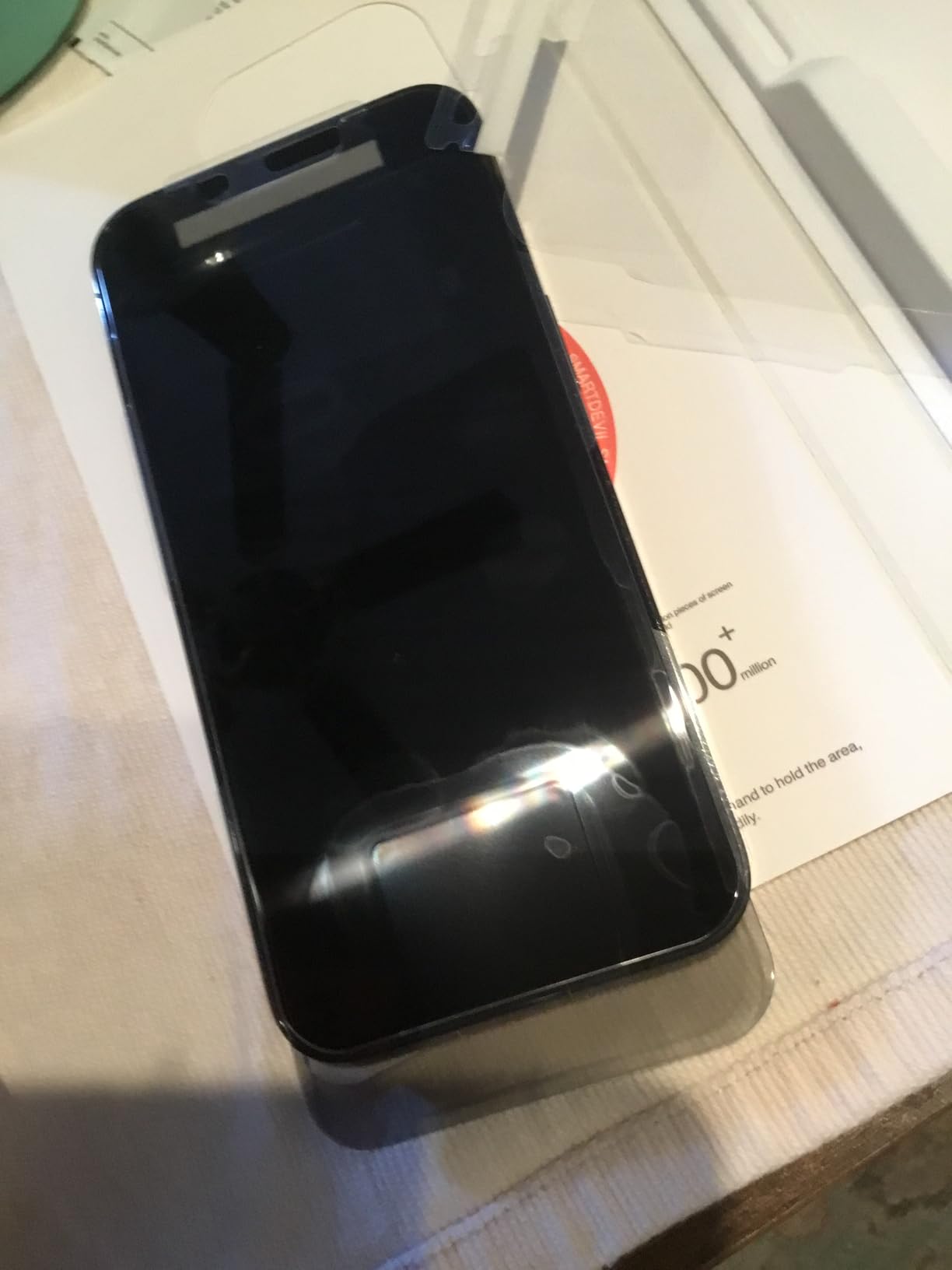 SMARTDEVIL 2 Pack for iPhone 16 Plus Privacy Screen Protector, Military Grade Shatterproof, 9H Hardness, Anti-Spy Tempered Glass, Fast & Easy Instlltion, Case Friendly - Customer Photo 2