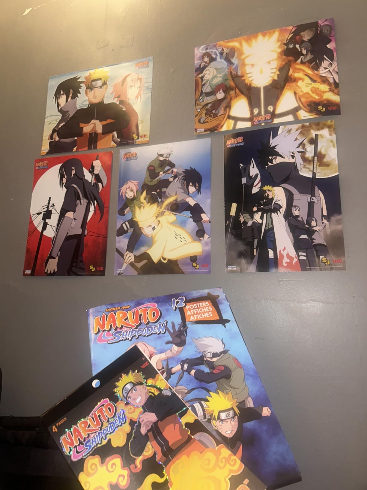 Naruto Posters For Bedroom Room Decor Bundle | 12 Posters for Walls Anime Poster Pack Set With Anime Stickers | Naruto Room Decorations Set - Customer Photo 1