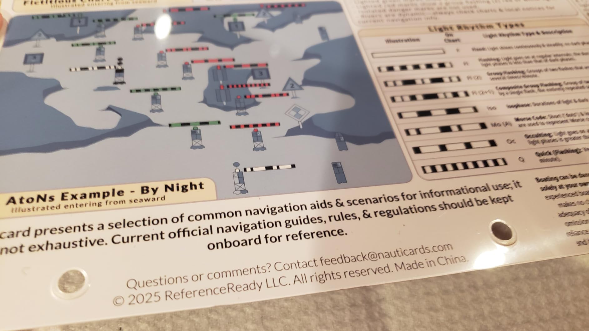 US Aids to Navigation Quick Reference - Waterproof Guide to Marine Buoys, Day Beacons, Lights, and Other Navigation Marks - Customer Photo 1
