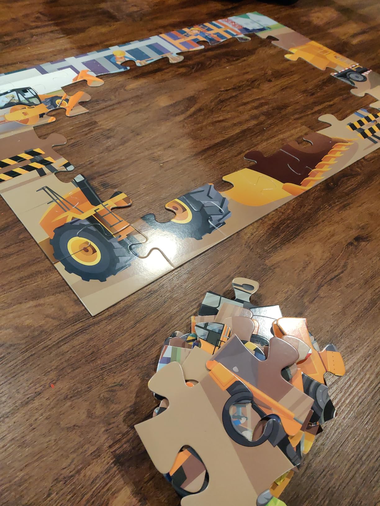 Jumbo Floor Puzzle for Kids, 48 Piece Large Construction Vehicle Jigsaw Puzzles for 3 4 5, Toddler Learning Preschool Educational Toys for 4-8, Birthday for Boys Girls - Customer Photo 2
