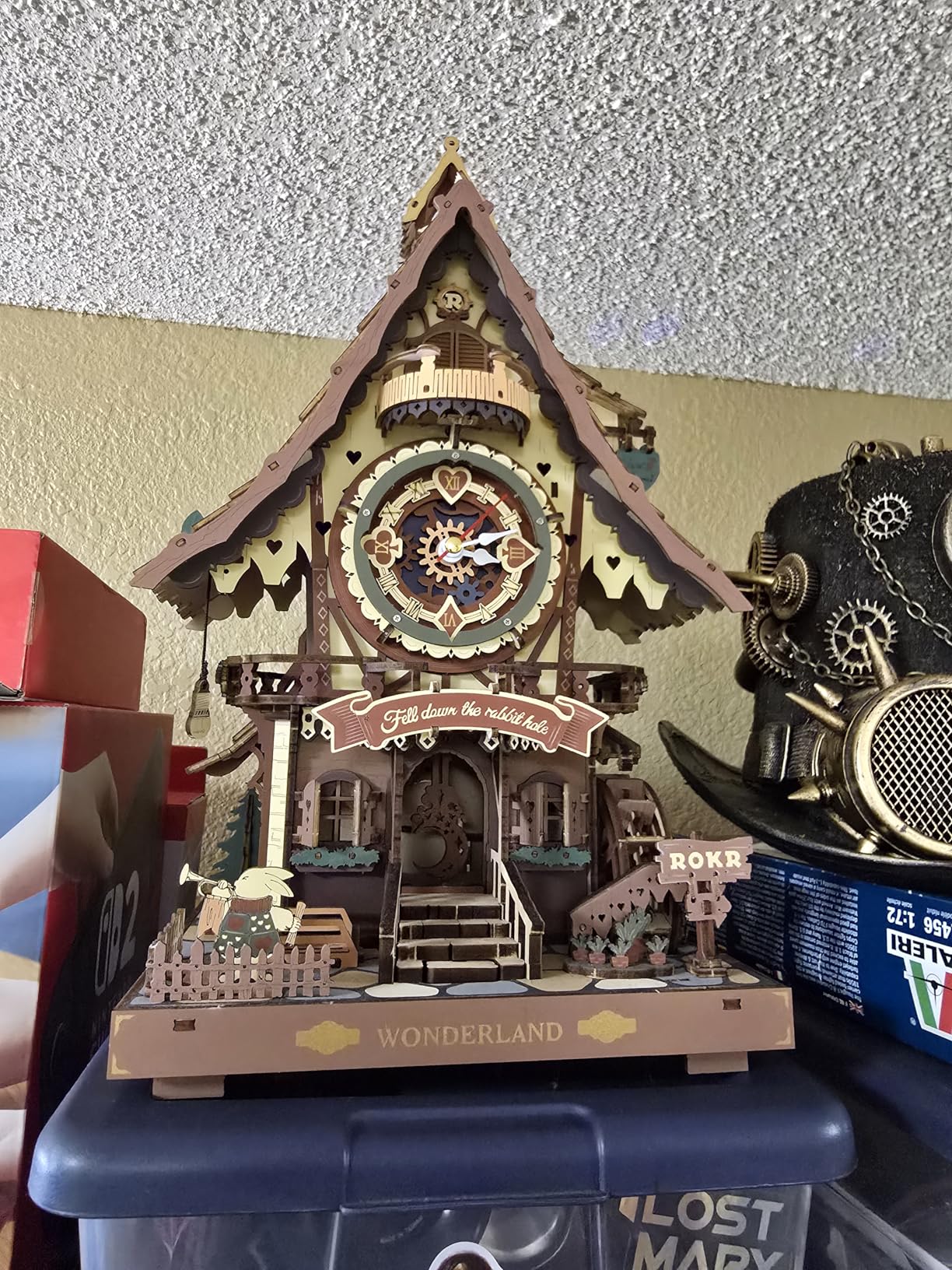 ROKR Cuckoo Clock Mechanical 3D Wooden Puzzle Kit for Adults, DIY Wooden Clock Model Building Set, Unique Home Decor Gift for Women Men Customer Review ROKR Cuckoo Clock Mechanical 3D Wooden Puzzle Kit for Adults, DIY Wooden Clock Model Building Set, Unique Home Decor Gift for Women Men - Customer Photo 2