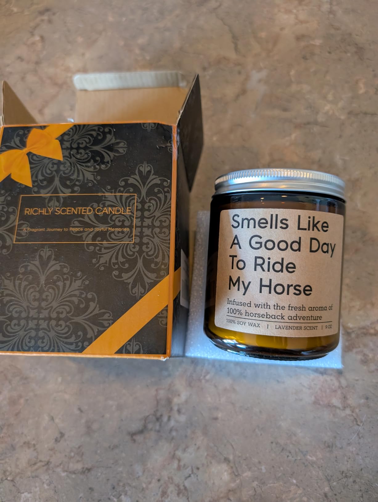 GSPY Scented Candle - Horse Gifts for Women, Girls, Men - Cool Gifts for Horse Lovers, Riders, Equestrian - Funny Birthday, Christmas, Horseback Riding Presents for Girl, Best Friend, Daughter, Sister - Customer Photo 1