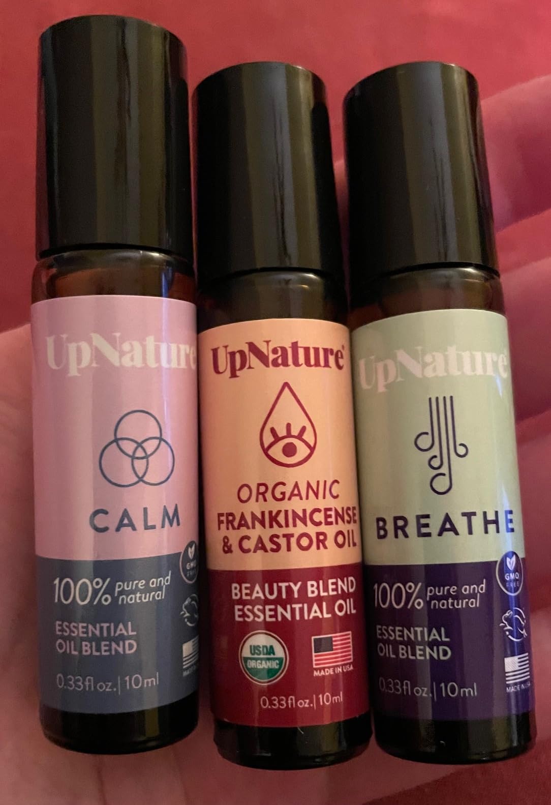 UpNature Self Care Stocking Stuffers for Women Essential Oils Roll On Set - Breathe, Beauty & Calm Oil Roller for Aromatherapy and Relaxation Stress Relief Gifts for Women - Customer Photo 2