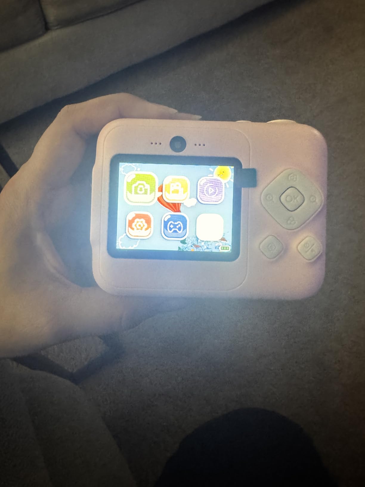 Kids Camera, 1080P Instant Digital Print Camera for Kids, Christmas Birthday Gifts for 4 5 6 7 8 9 10 Year Old Girls Boys, Portable Toy with 32GB SD Card & 3 Rolls Printing Paper, White - Customer Photo 1