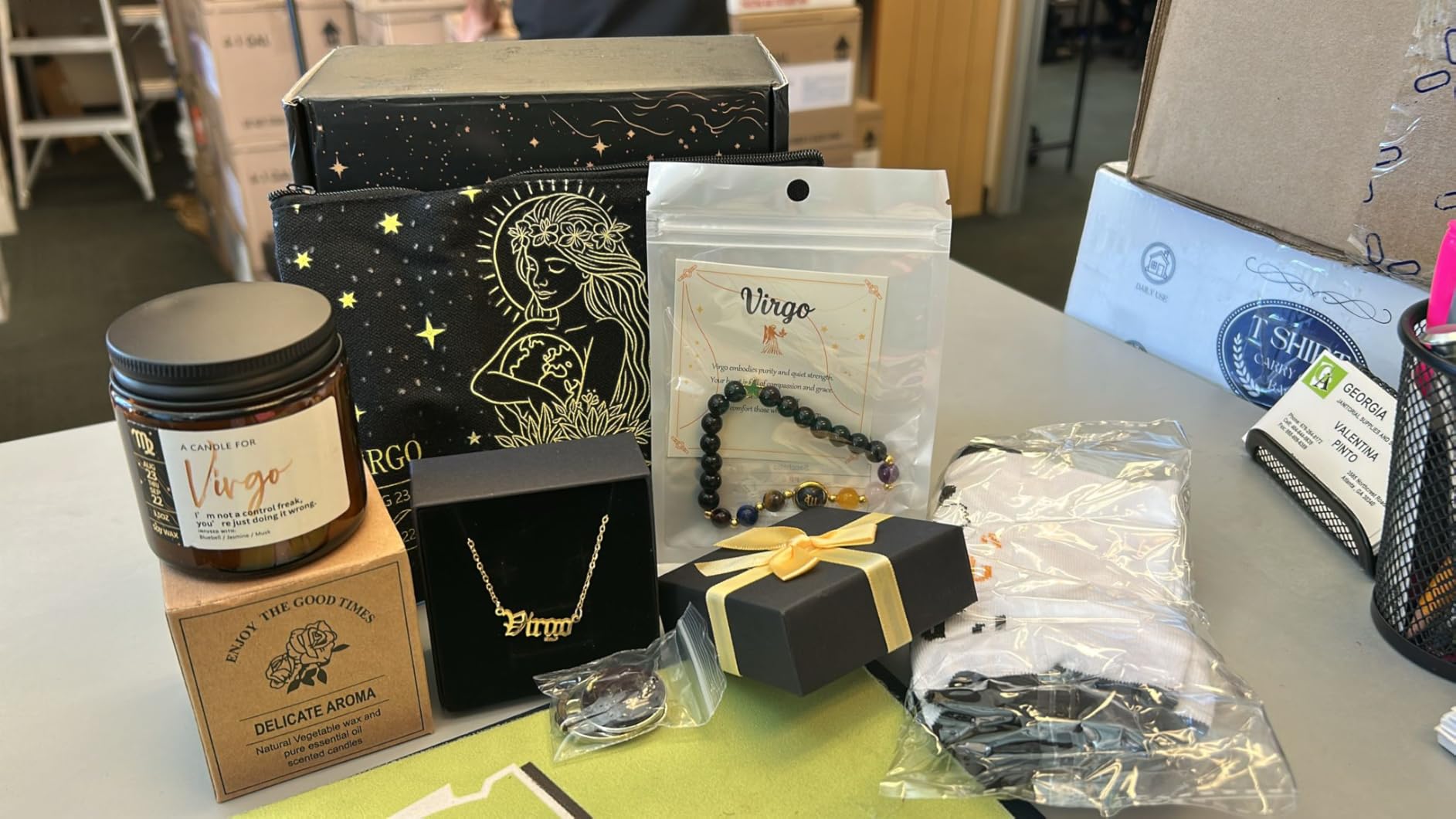 12PCS Virgo Birthday Gifts for Women-Virgo Zodiac Gifts for Women, Mom, Wife, Self Care Package,Get Well Soon, Mother's Day Baskets Birthday Astrological Baskets - Customer Photo 1