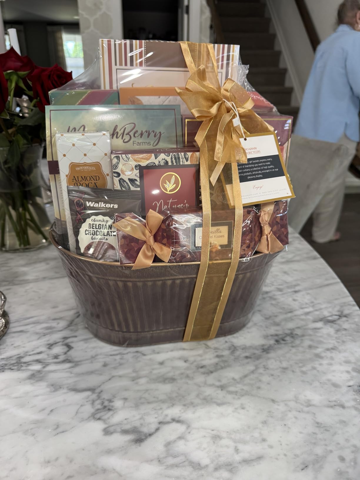 Broadway Basketeers Get Well Basket – Gourmet Care Package with Snacks, Cookies, Chocolates & Treats - Get Well Soon Gift Baskets for Women, Men After Surgery - Feel Better Best Food Gifts to Send - Customer Photo 1