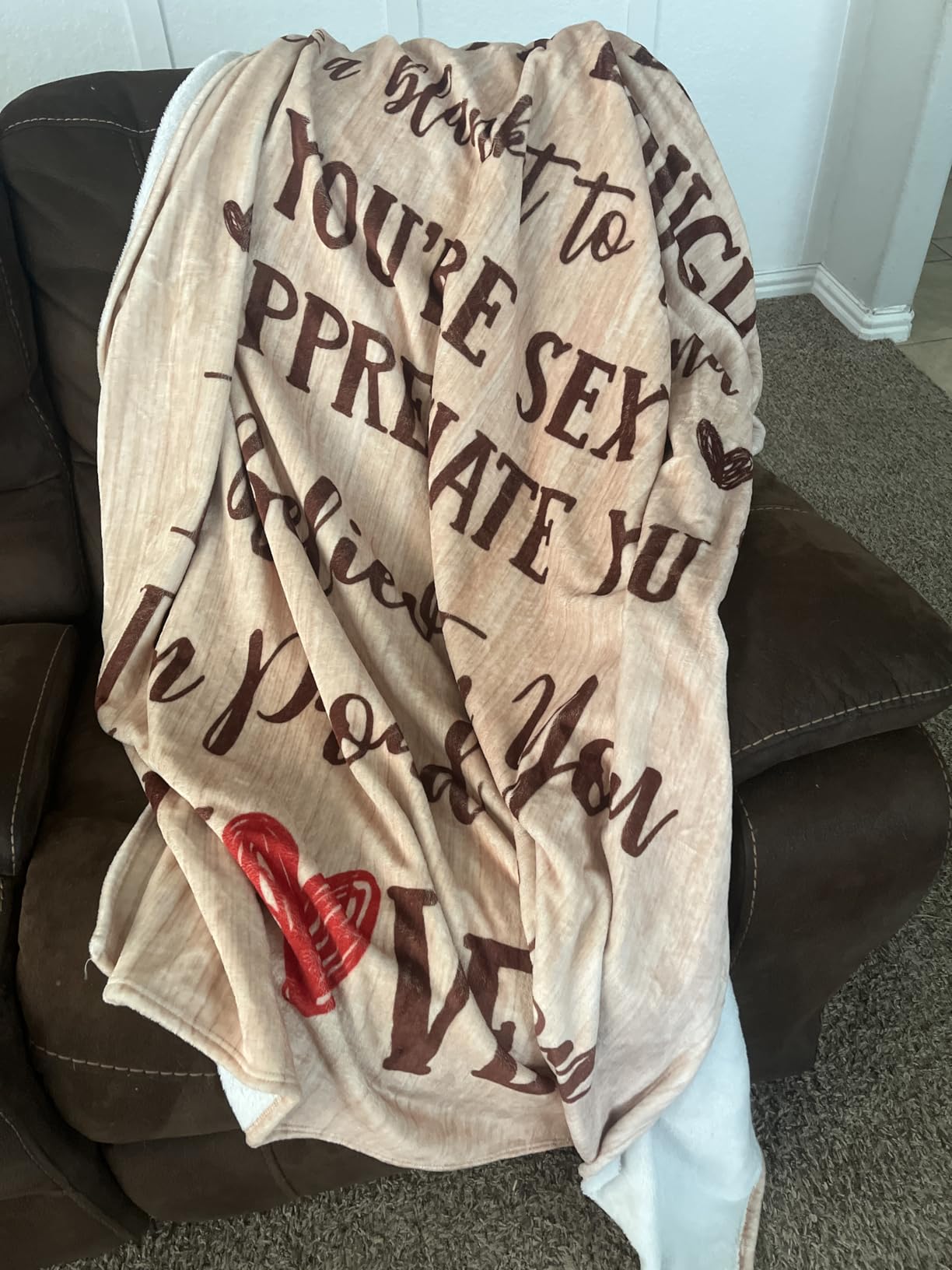 Christmas Anniversary Wedding Gifts for Her Him - I Love You More Super Soft Fleece Throw Blanket 60x80 in - Romantic Birthday Couple Gifts for Girlfriend Boyfriend, Husband Wife Gift Ideas - Customer Photo 2