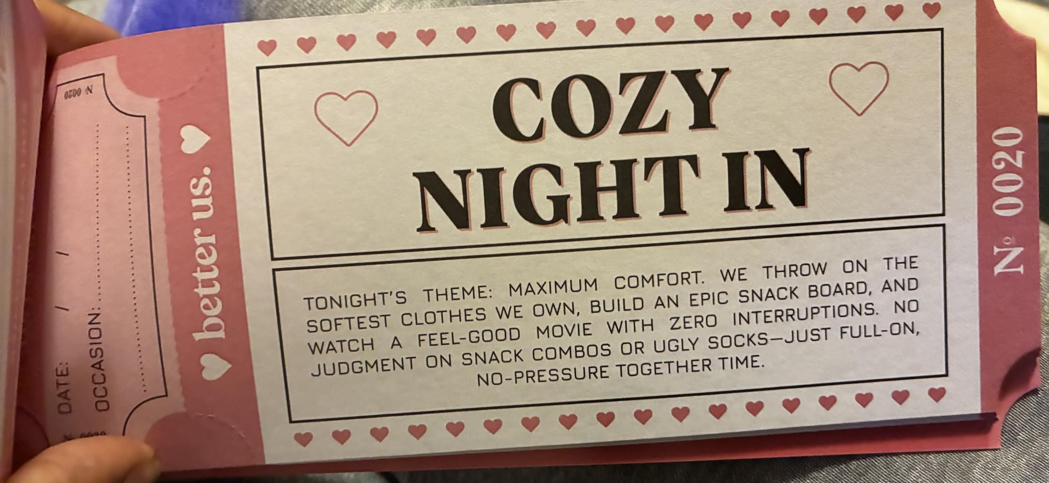 BETTER US 25 Romantic Couples Vouchers – Love Coupons for Him or Her | Thoughtful Gift for Boyfriend, Girlfriend, Husband, Wife | Anniversary, Birthday, Valentine's Day Date Night Gift - Customer Photo 2